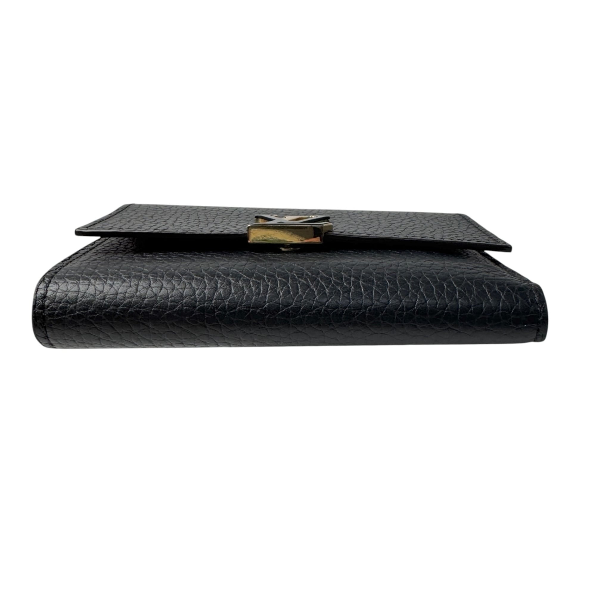 Louis Vuitton Black Hot Pink Leather Wallet (Tri-Fold) (Pre-Owned)