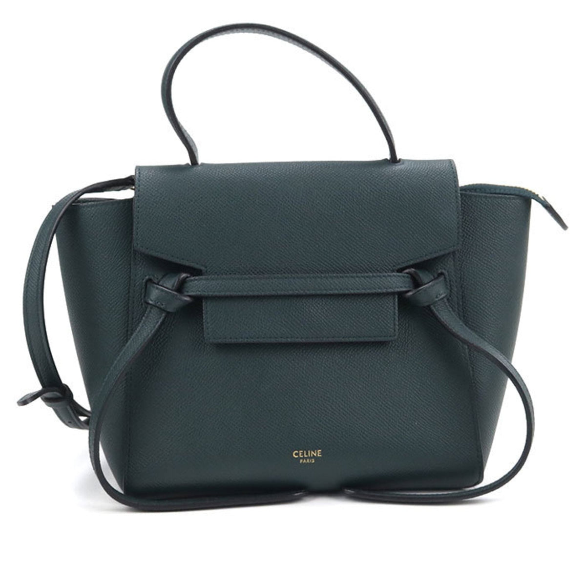 Celine Green Leather Handbag (Pre-Owned)