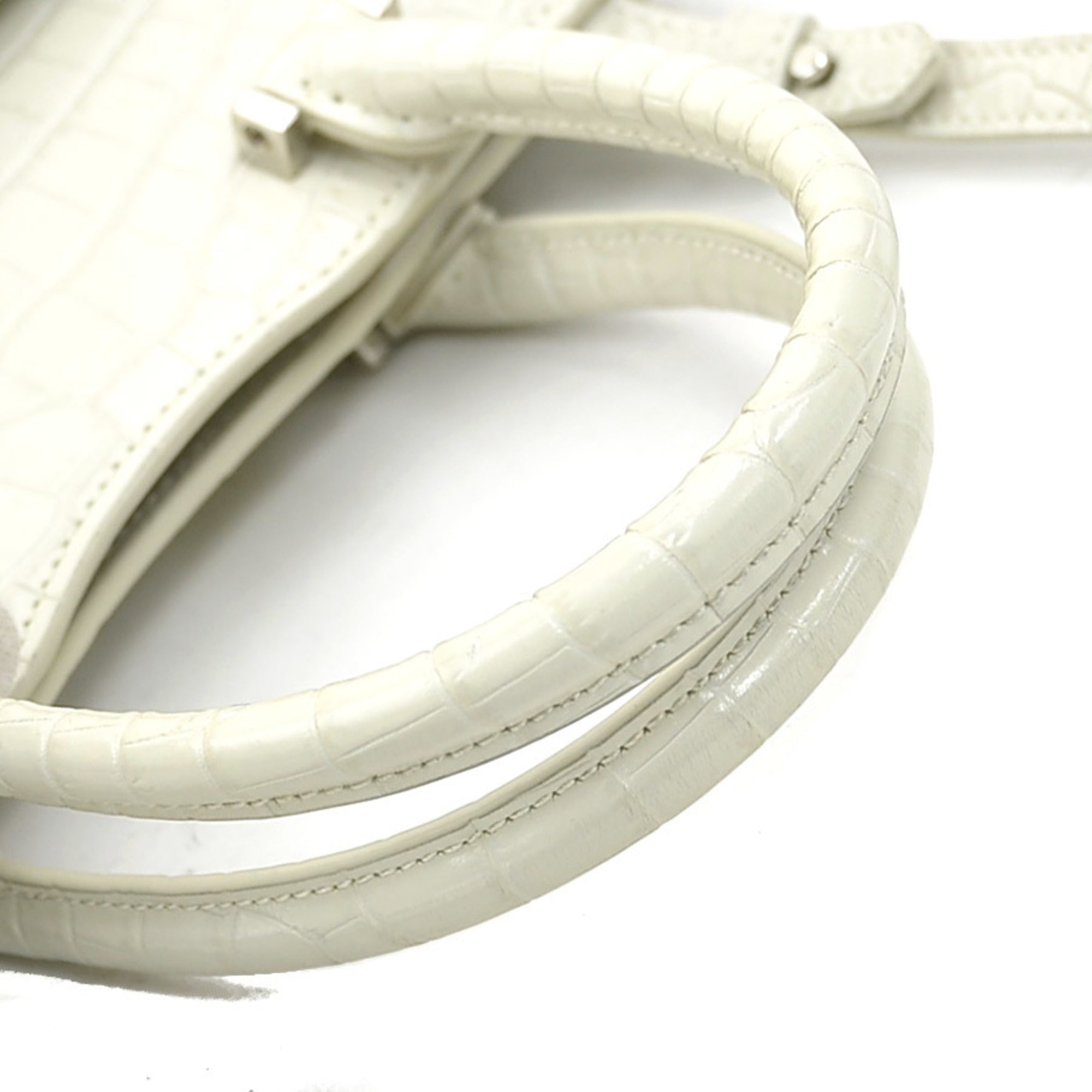 Saint Laurent Ivory Leather Handbag Pouch Shoulder Bag (Pre-Owned)