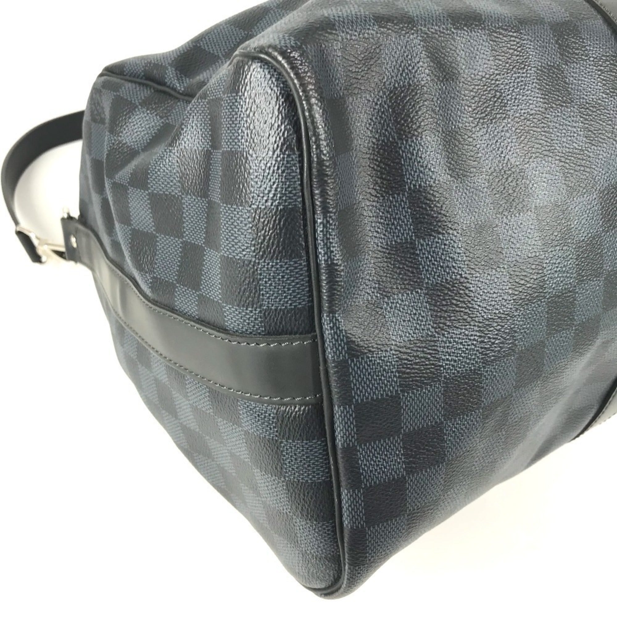Louis Vuitton Damier Cobalt Navy Canvas Boston Bag Shoulder Bag (Pre-Owned)