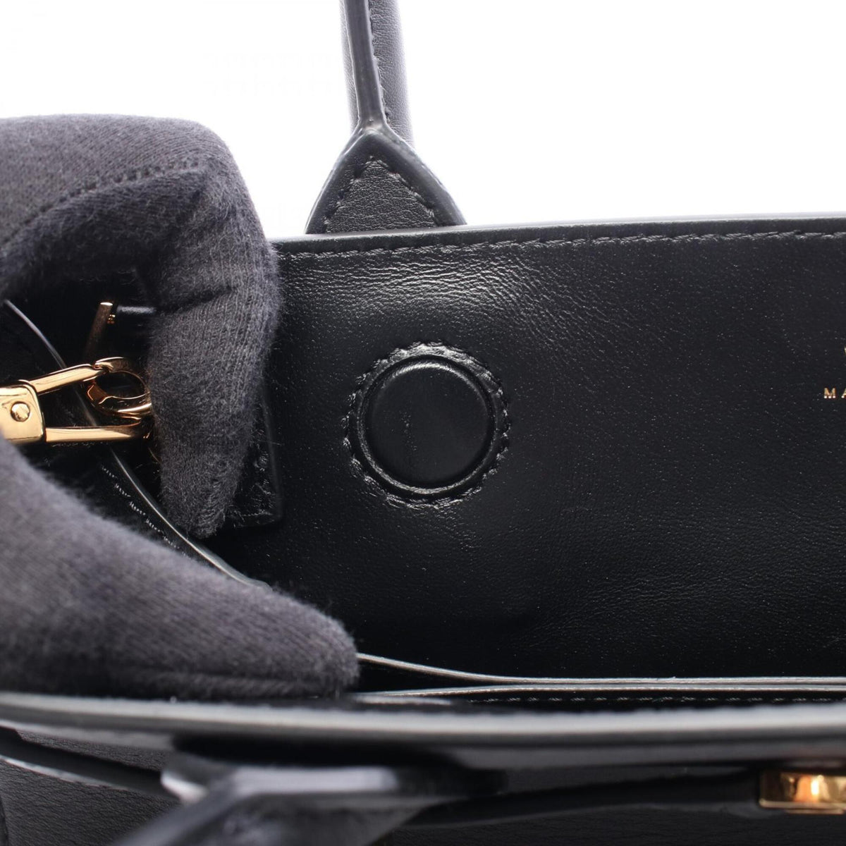 Versace Black Leather Handbag Shoulder Bag (Pre-Owned)