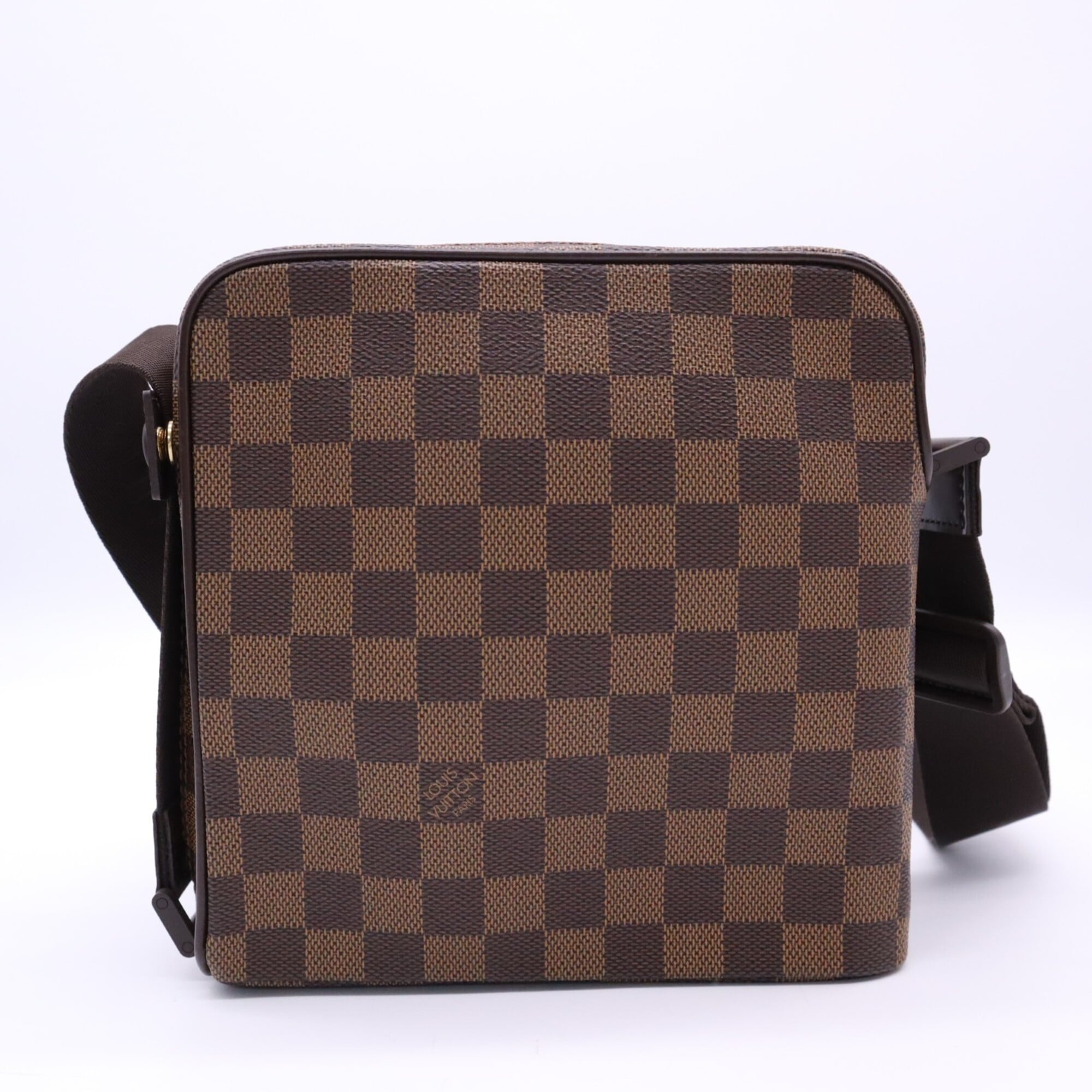 Louis Vuitton Damier Beige Brown Coated Canvas Leather Shoulder Bag (Pre-Owned)