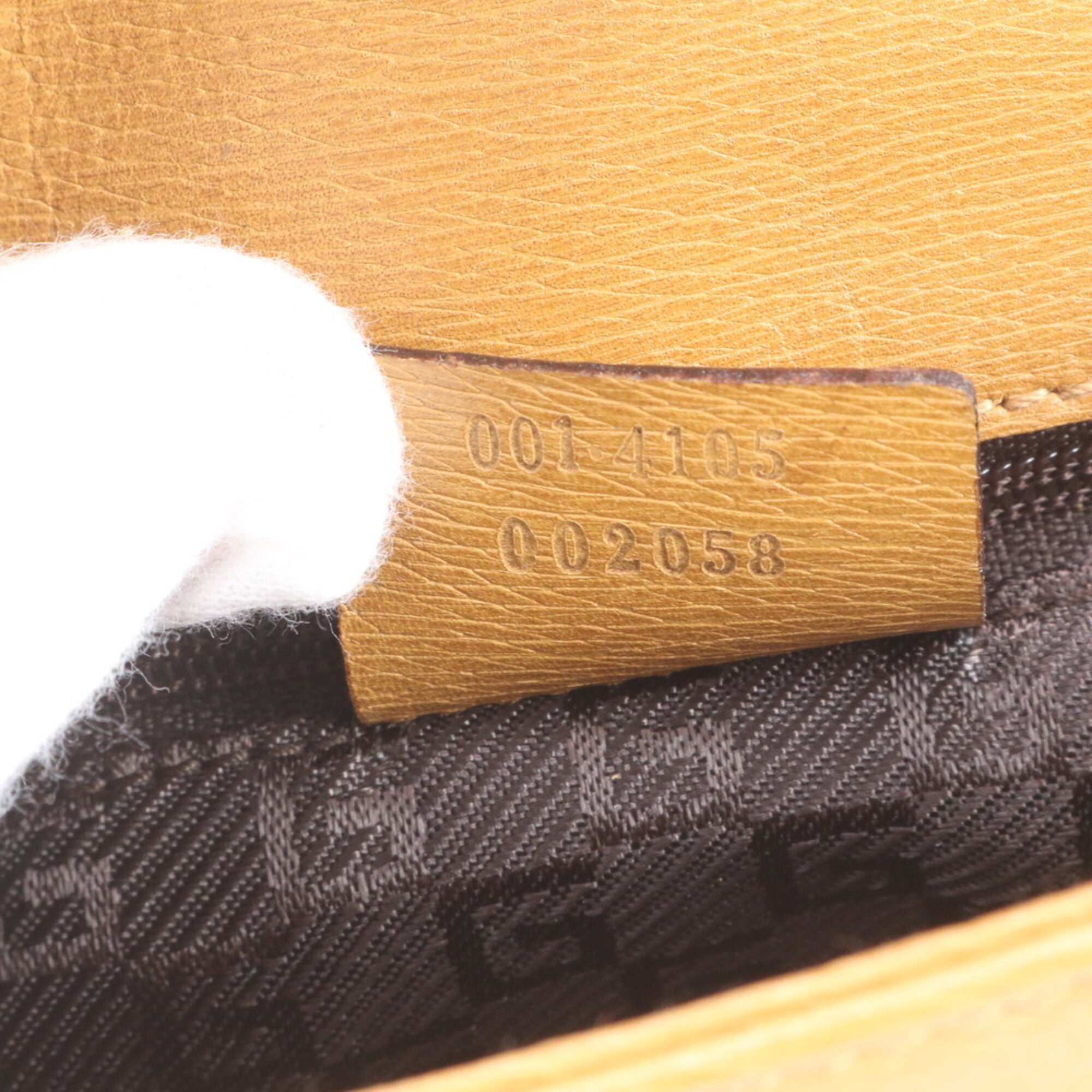 Gucci Brown Leather Crossbody Bag Handbag Shoulder Bag Tote Bag (Pre-Owned)