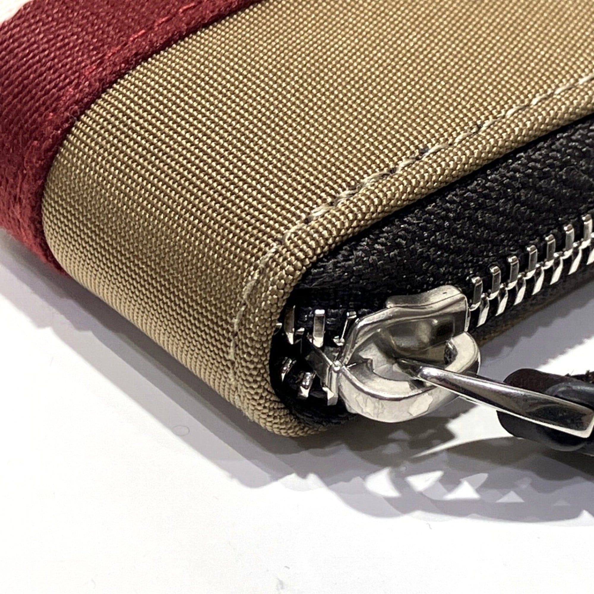 Bally Khaki Brown Canvas Pvc Leather Wallet (Bi-Fold) (Pre-Owned)