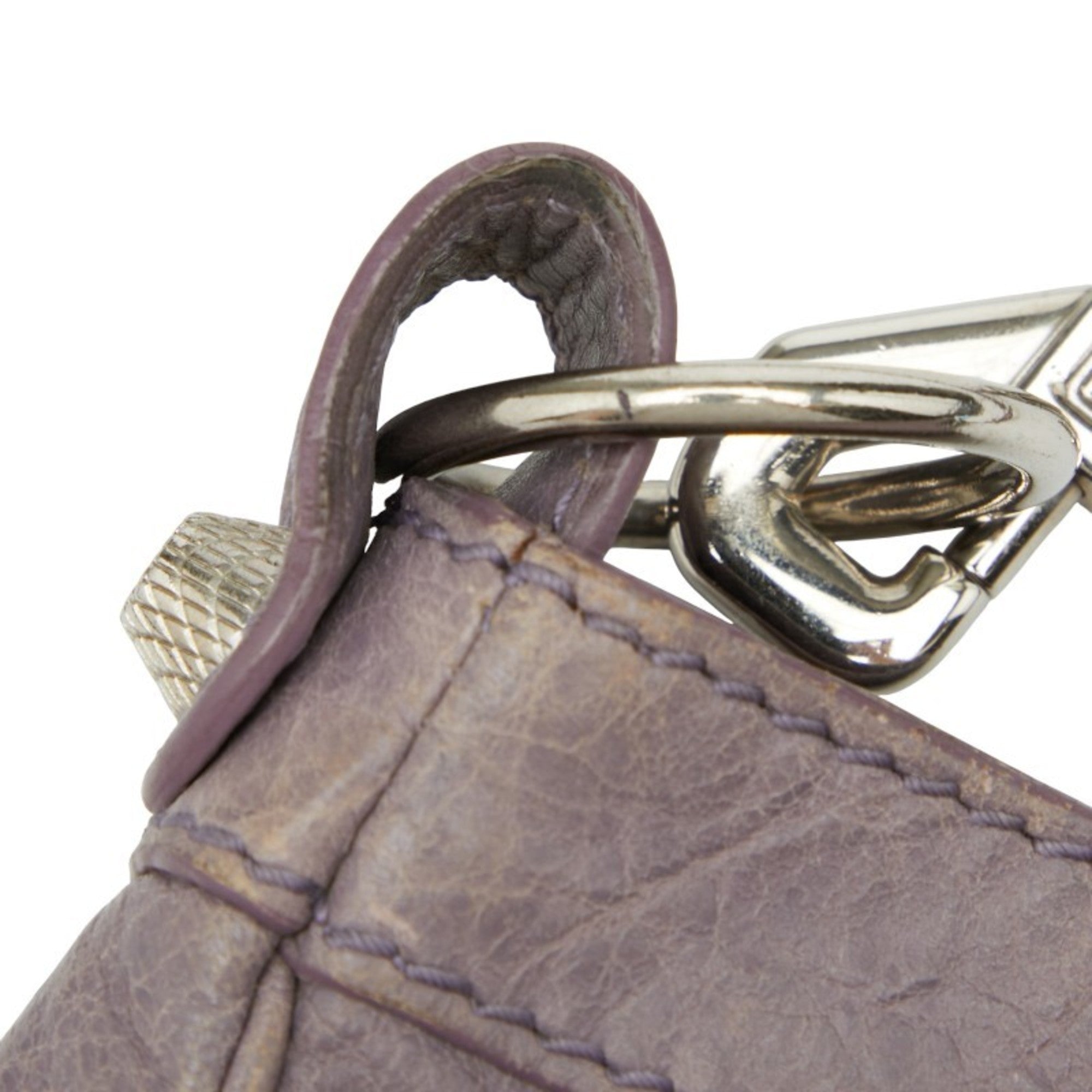 Balenciaga Purple Leather Shoulder Bag (Pre-Owned)