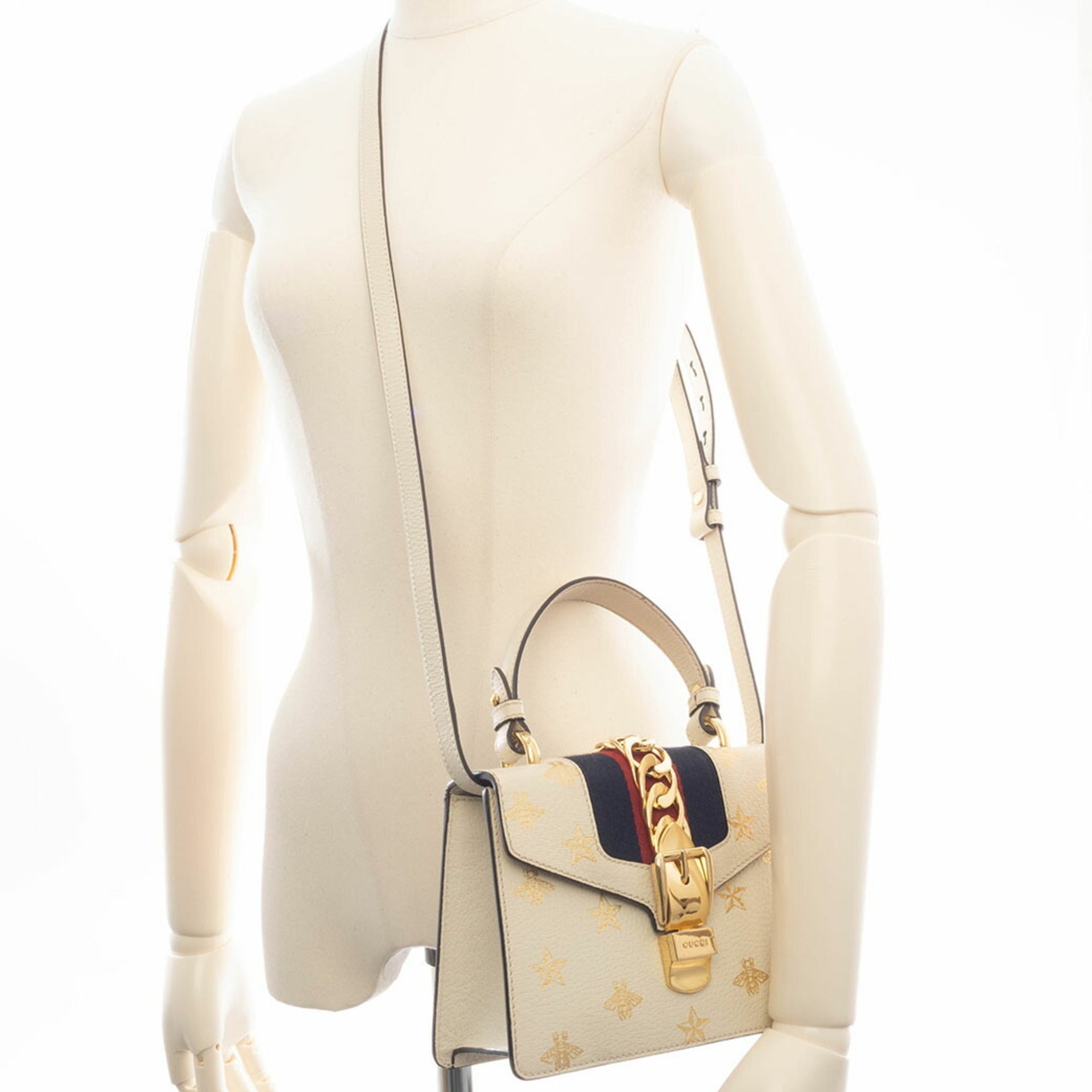 Gucci White Leather Handbag (Pre-Owned)