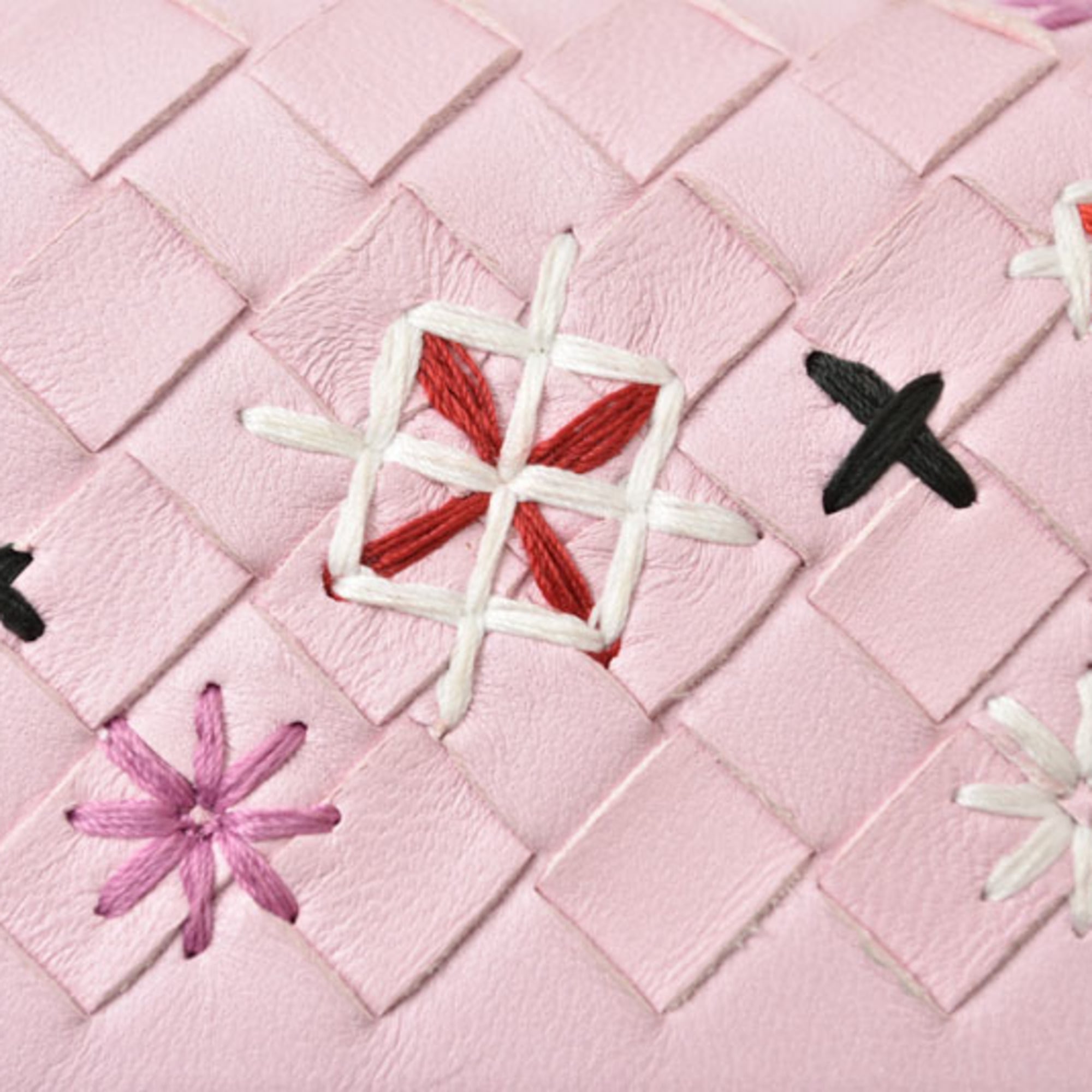 Bottega Veneta Pink Embroidery Coin Purse/Coin Case (Pre-Owned)
