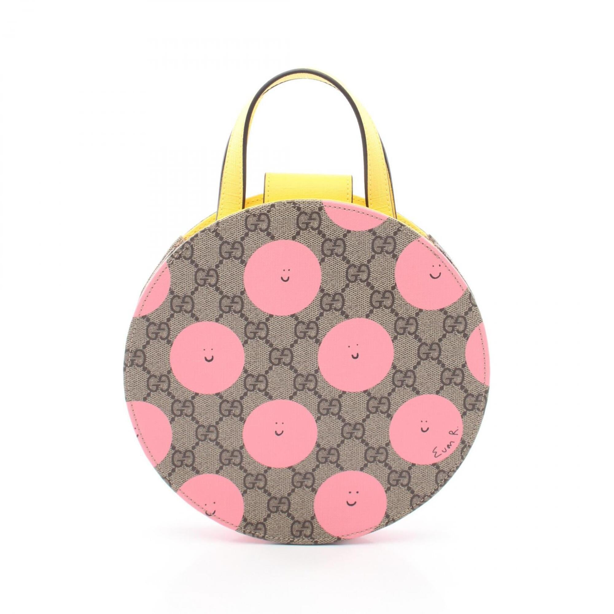 Gucci Beige Pink Yellow Pvc Handbag (Pre-Owned)