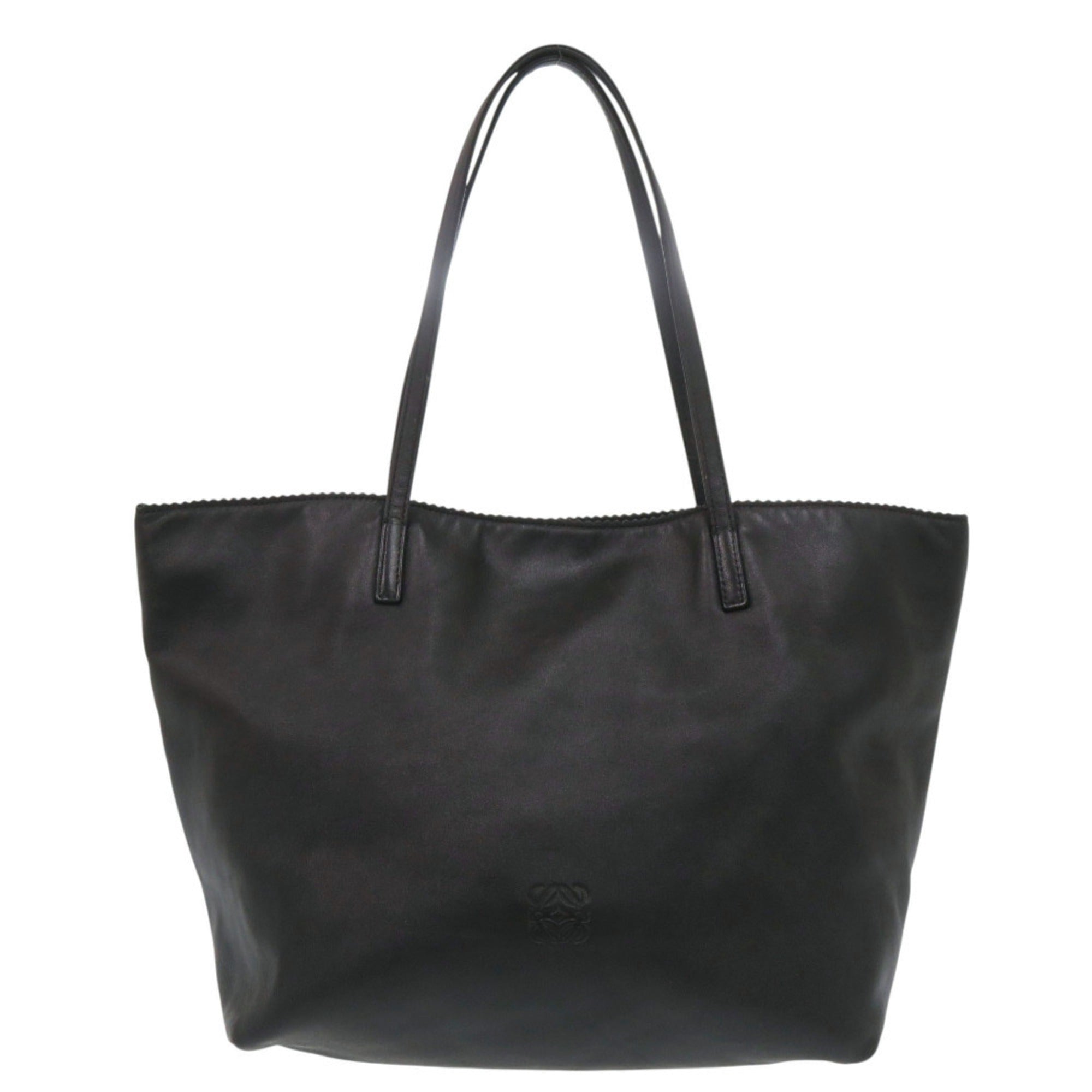 Loewe Black Leather Handbag Tote Bag (Pre-Owned)
