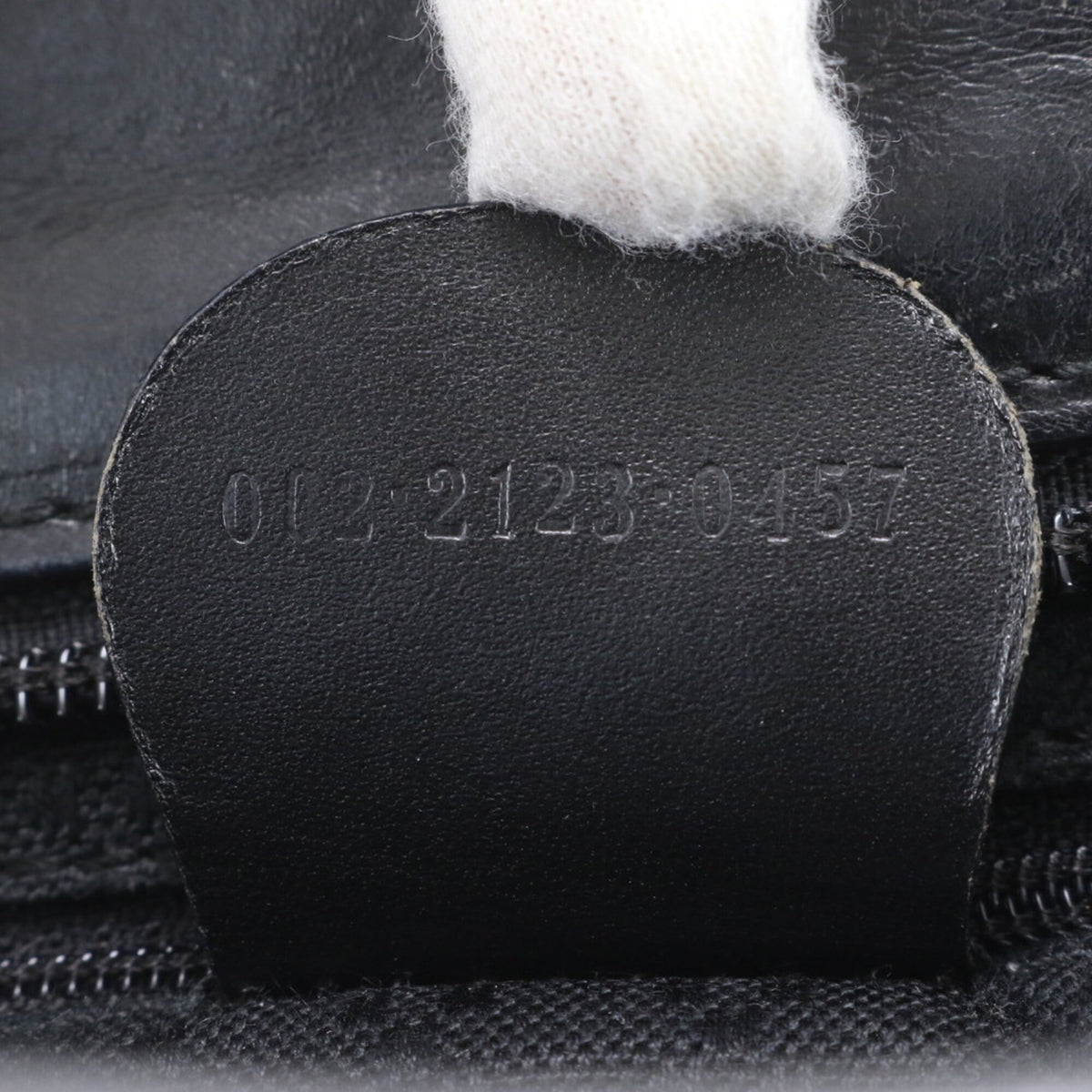 Gucci Black Leather Nylon Handbag Shoulder Bag Tote Bag (Pre-Owned)