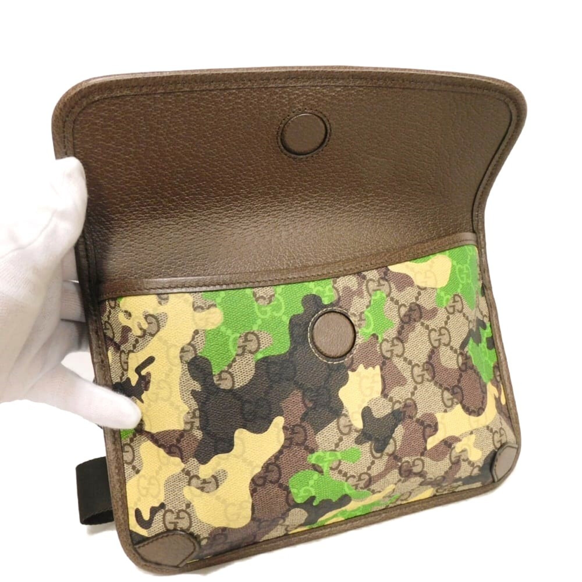 Gucci Beige Camouflage Gg Supreme Sling Bag (Pre-Owned)