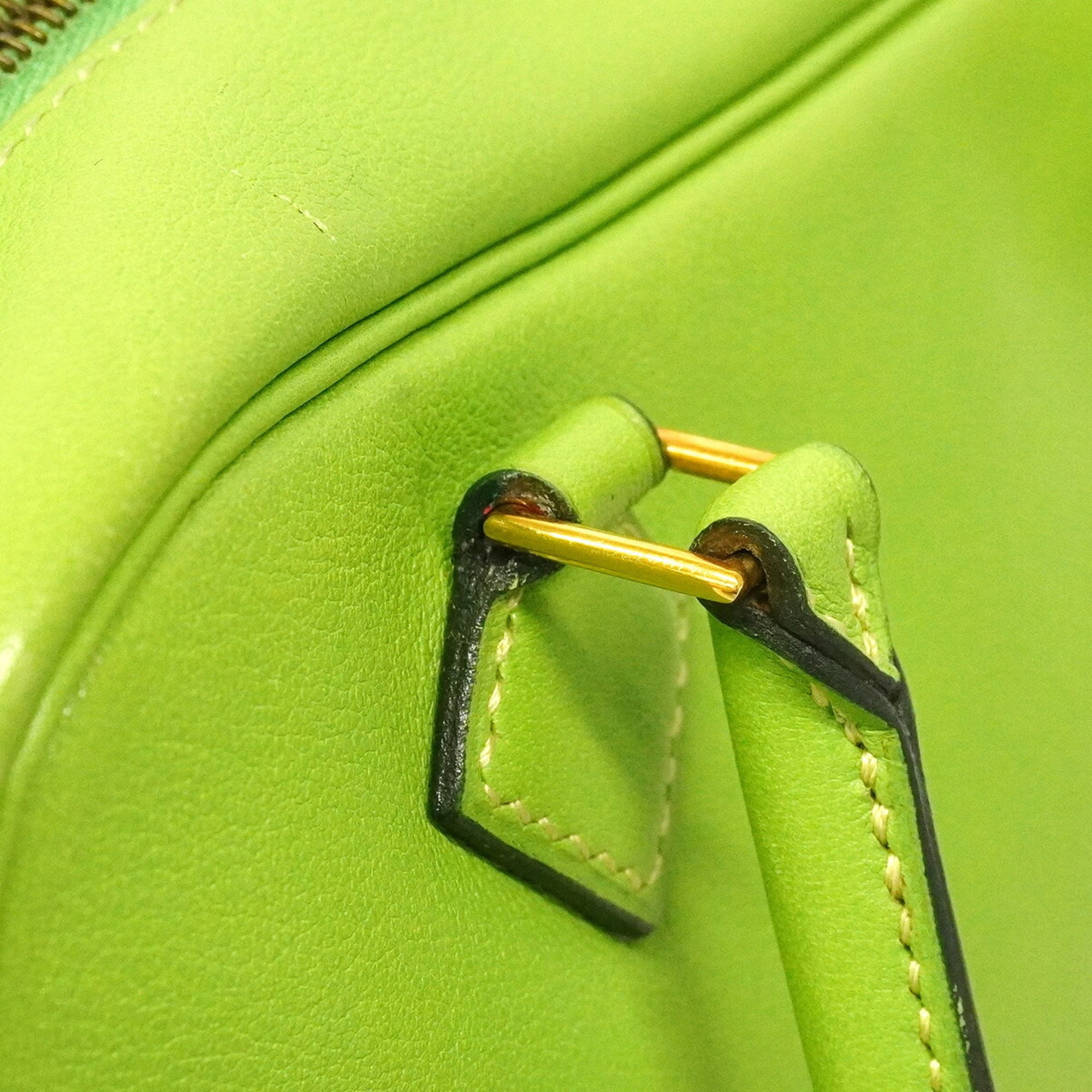 Hermes Green Gulliver Leather Handbag (Pre-Owned)