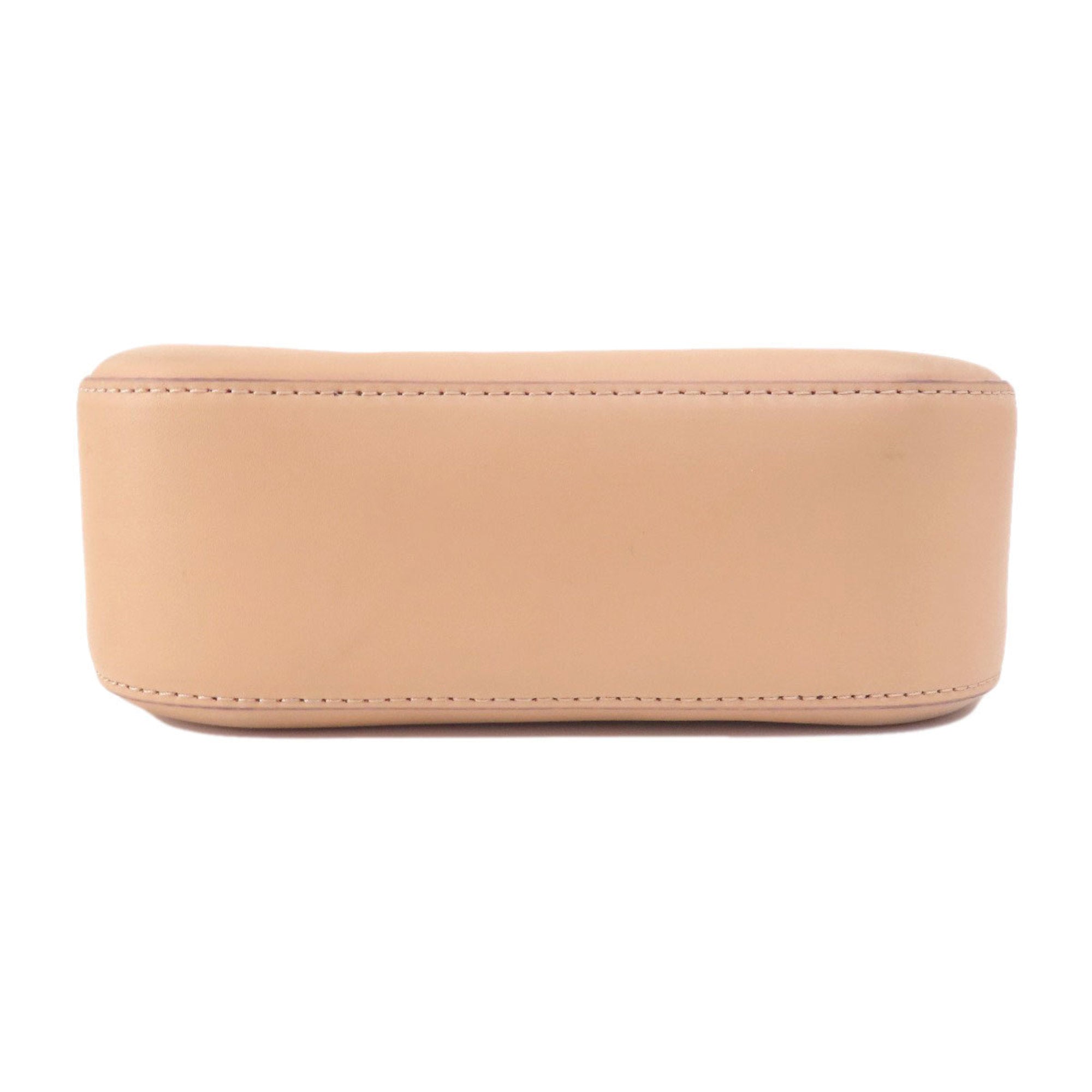 Emporio Armani Beige Leather Shoulder Bag (Pre-Owned)