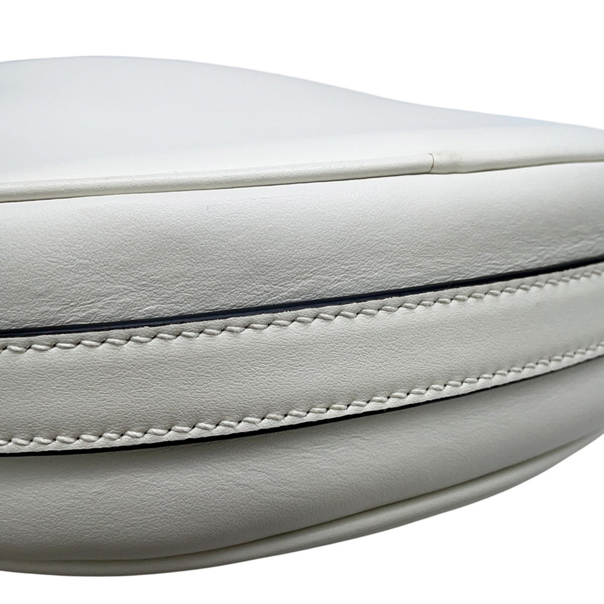 Prada White Leather Handbag Shoulder Bag (Pre-Owned)
