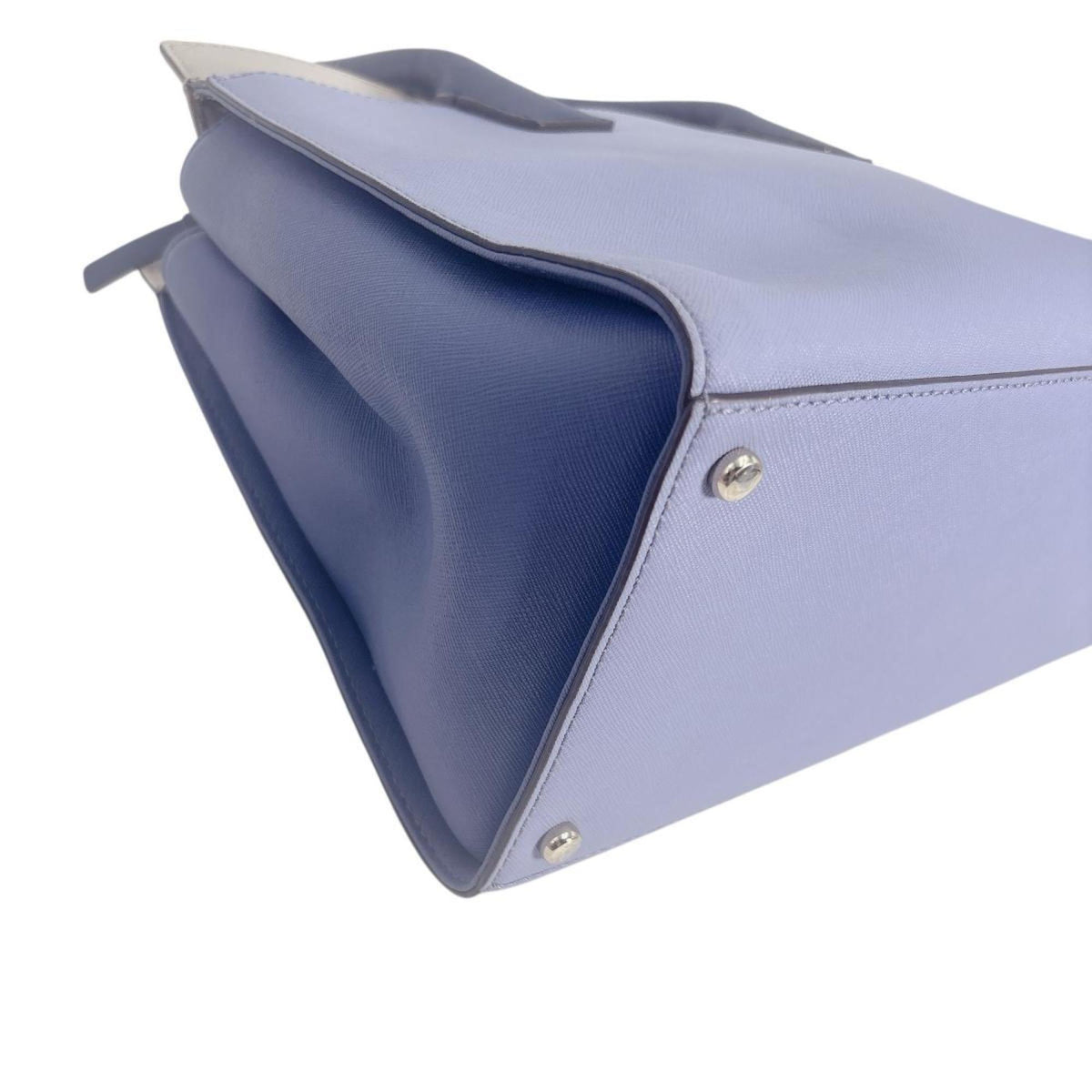 Kate Spade Blue Ivory Faux Leather Handbag Shoulder Bag (Pre-Owned)