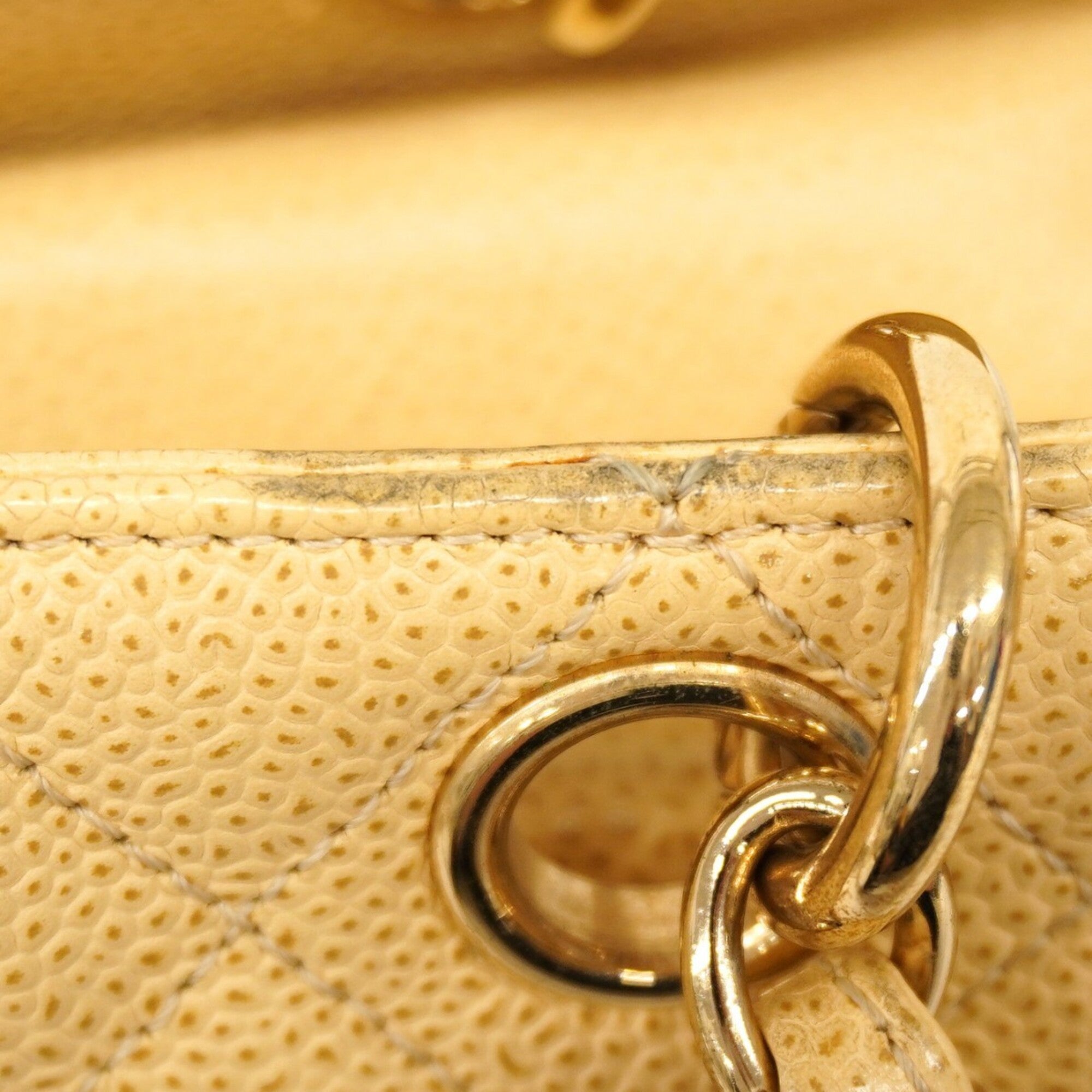 Chanel Beige Grained Calfskin Tote Bag (Pre-Owned)