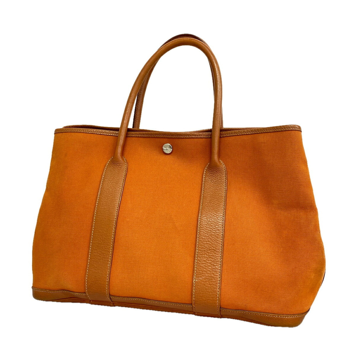 Hermes Orange Toile Officier Tote Bag (Pre-Owned)