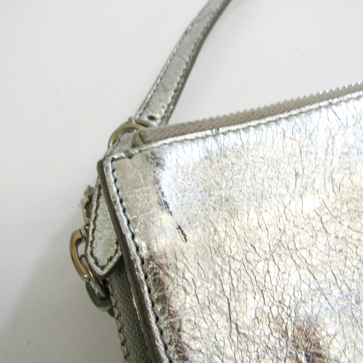 Balenciaga Silver Leather Shoulder Bag (Pre-Owned)