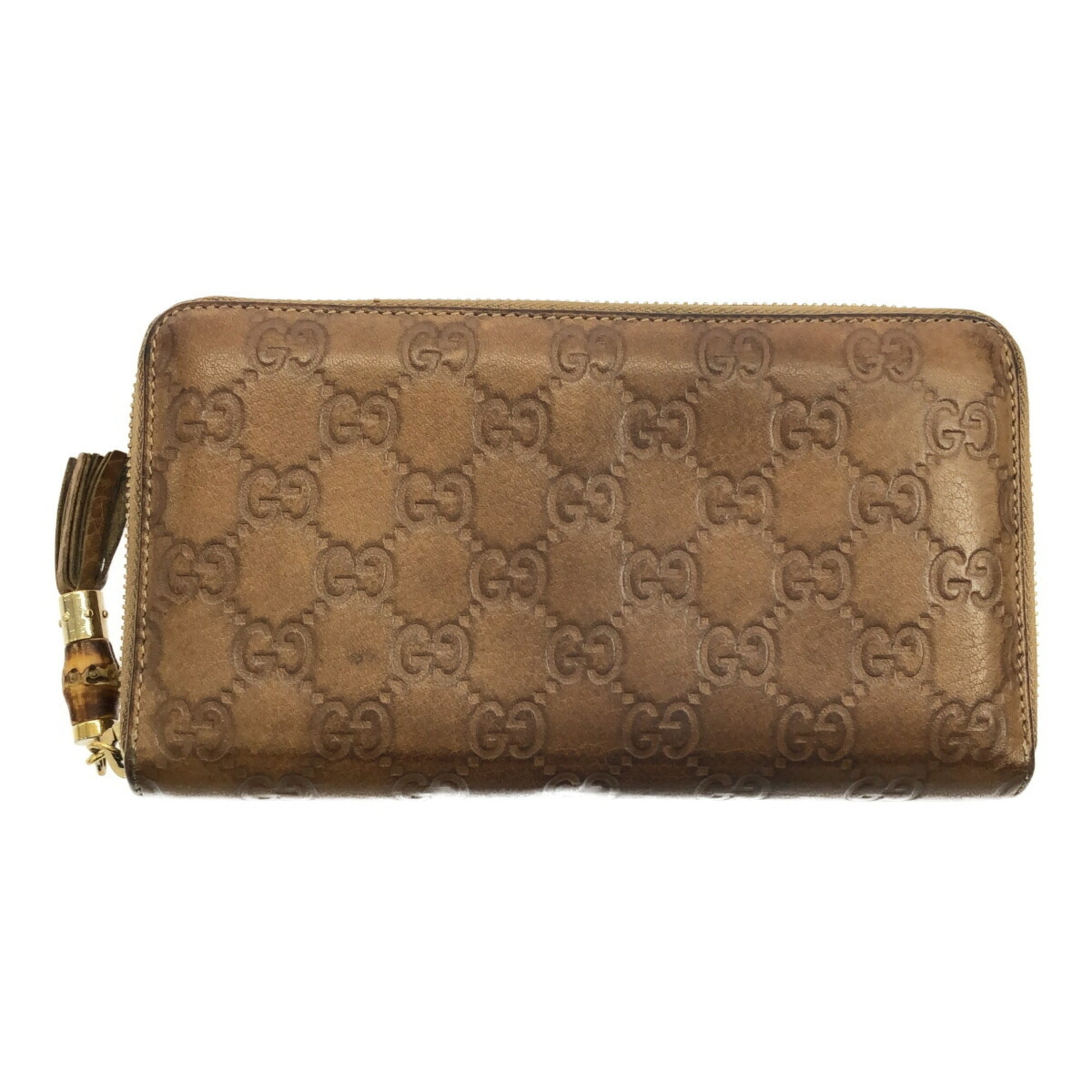 Gucci Bamboo Brown Long Wallet (Bi-Fold) (Pre-Owned)