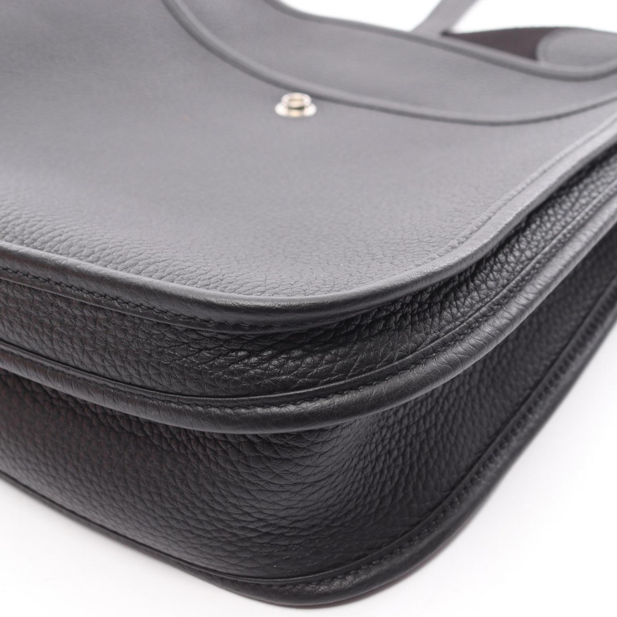 Hermes Black Taurillon Clemence Leather Shoulder Bag (Pre-Owned)