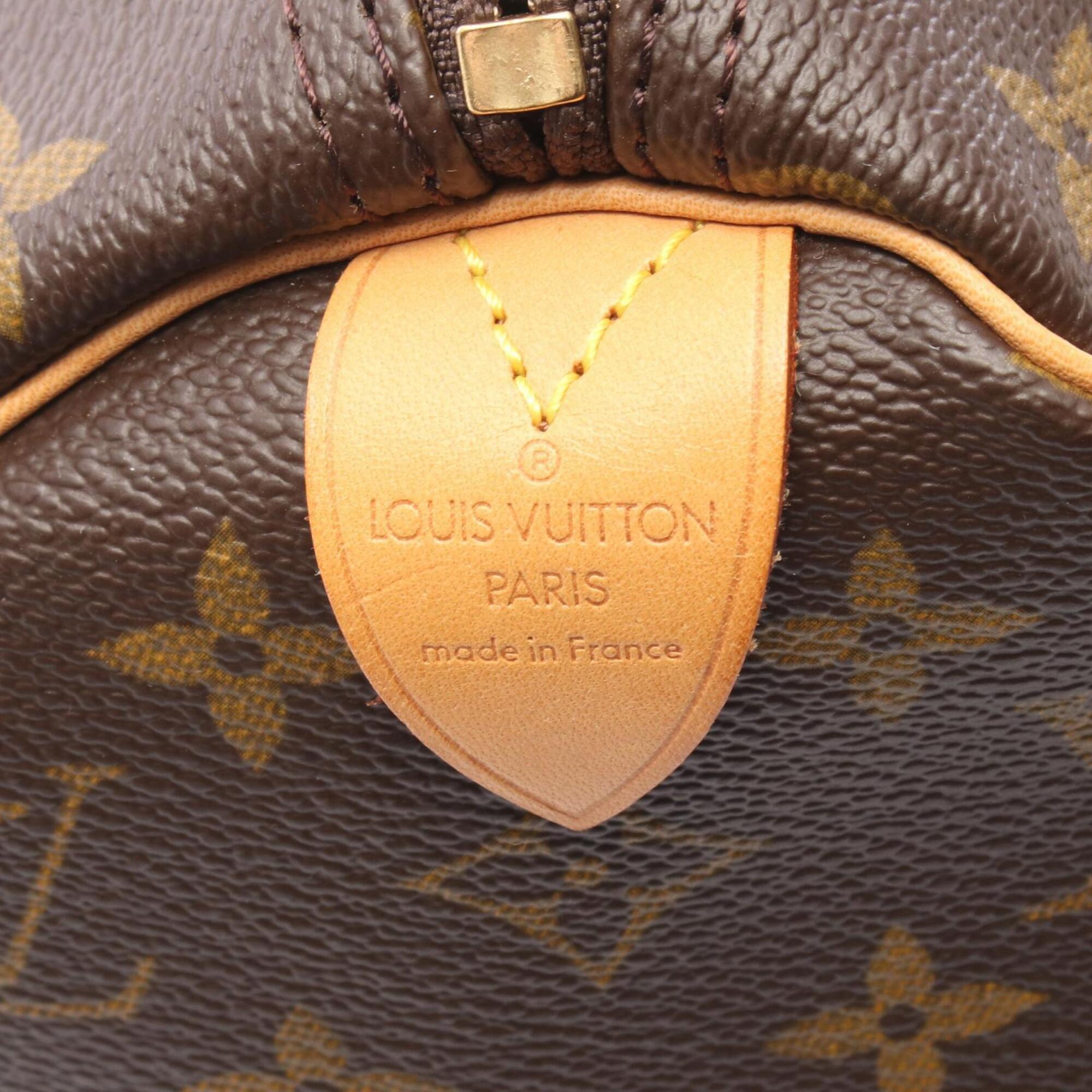 Louis Vuitton Brown Monogram Coated Canvas Leather Boston Bag Handbag (Pre-Owned)