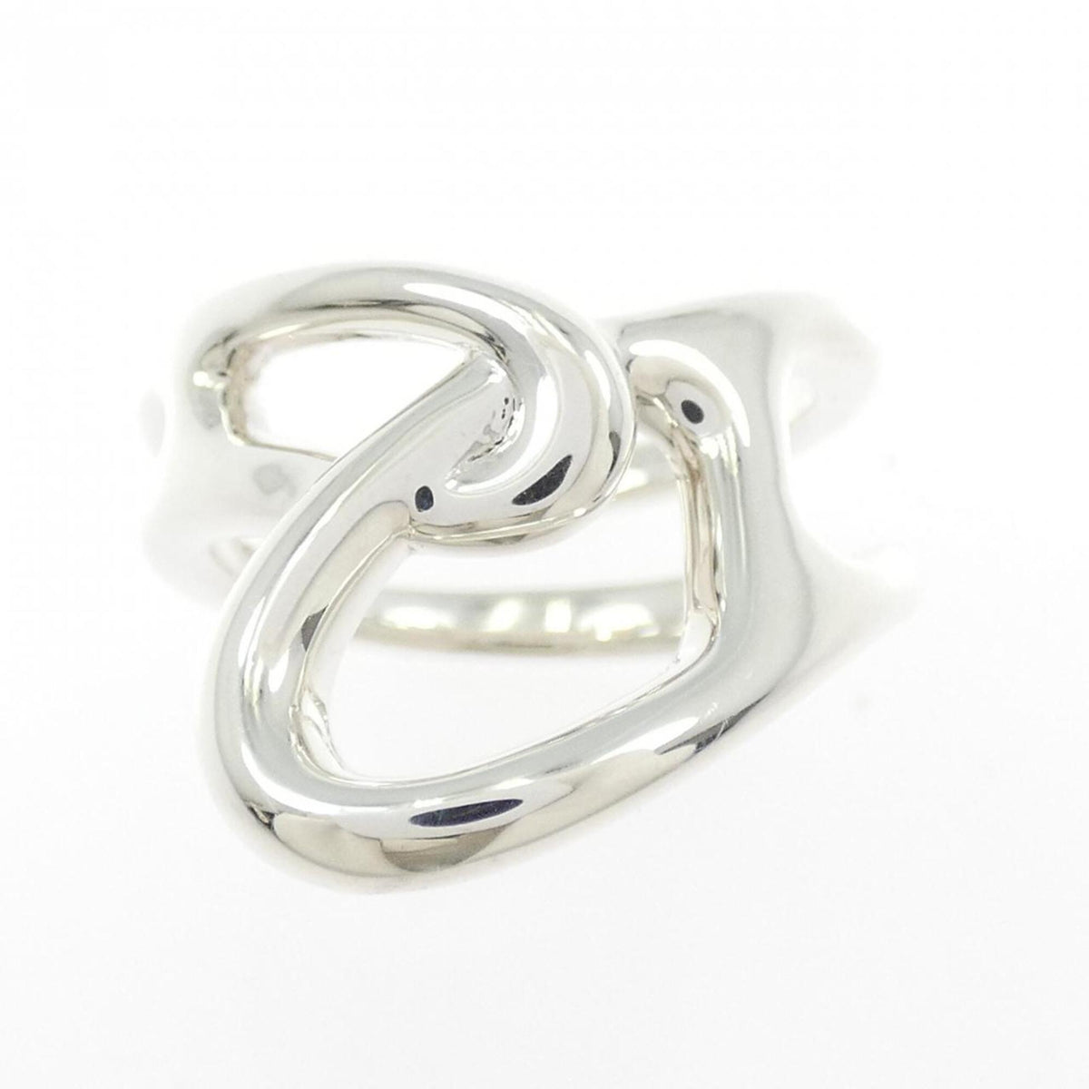 Hermes Silver 925 Band Ring (Pre-Owned)