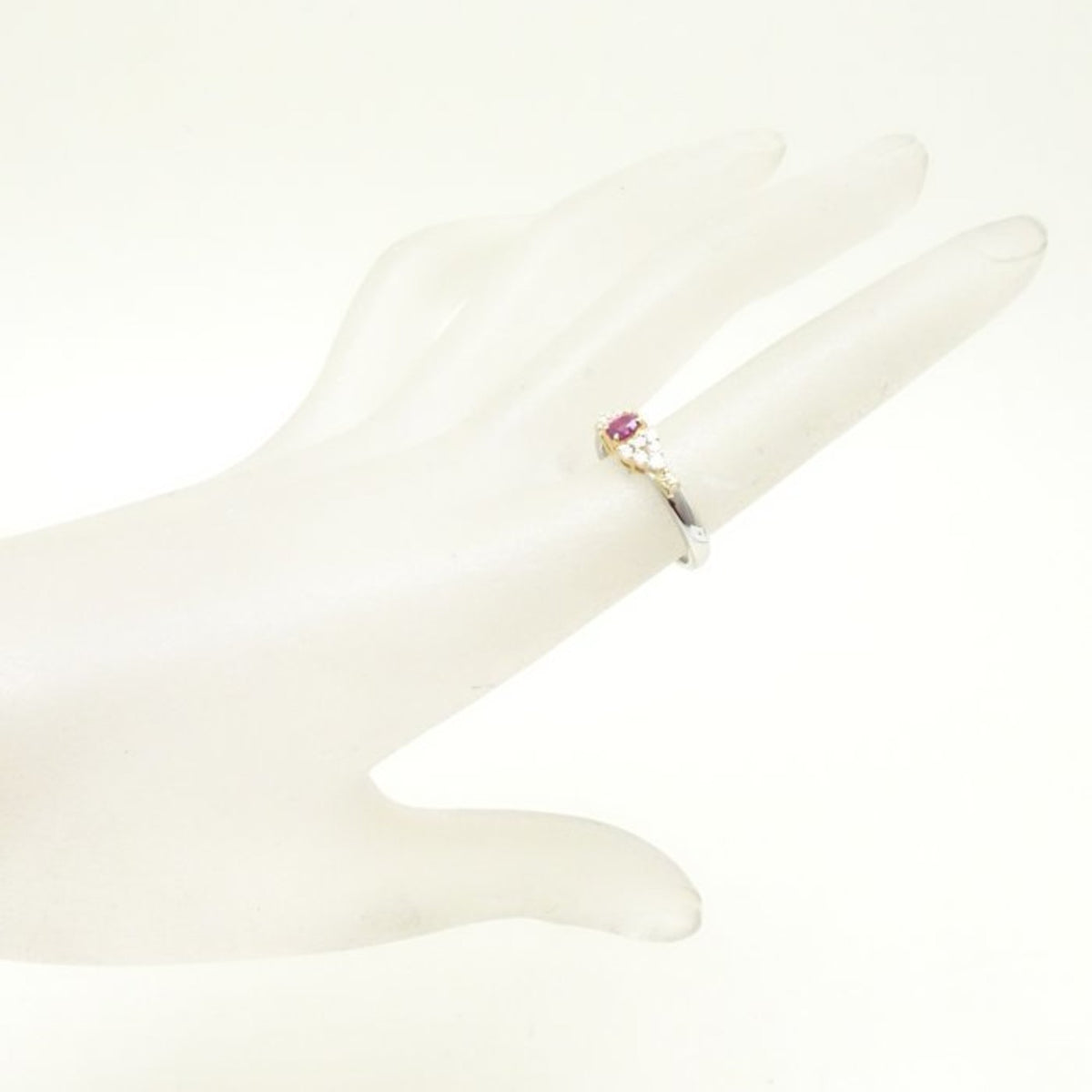 Celine Yellow Platinum 900 Band Ring (Pre-Owned)