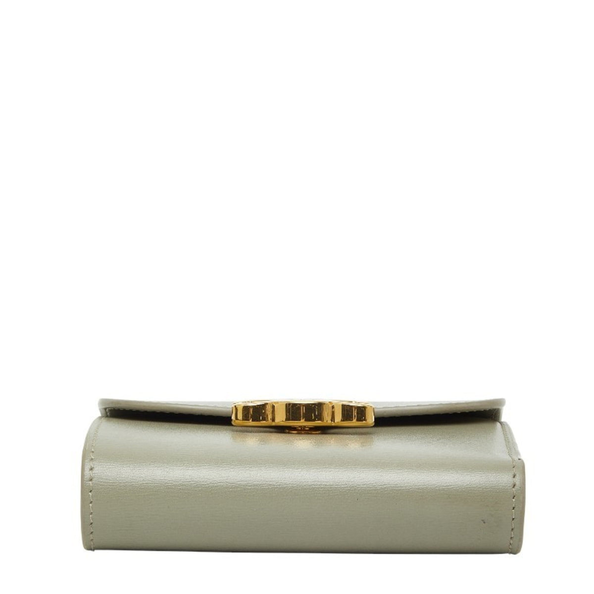 Celine Green Khaki Leather Wallet (Tri-Fold) (Pre-Owned)