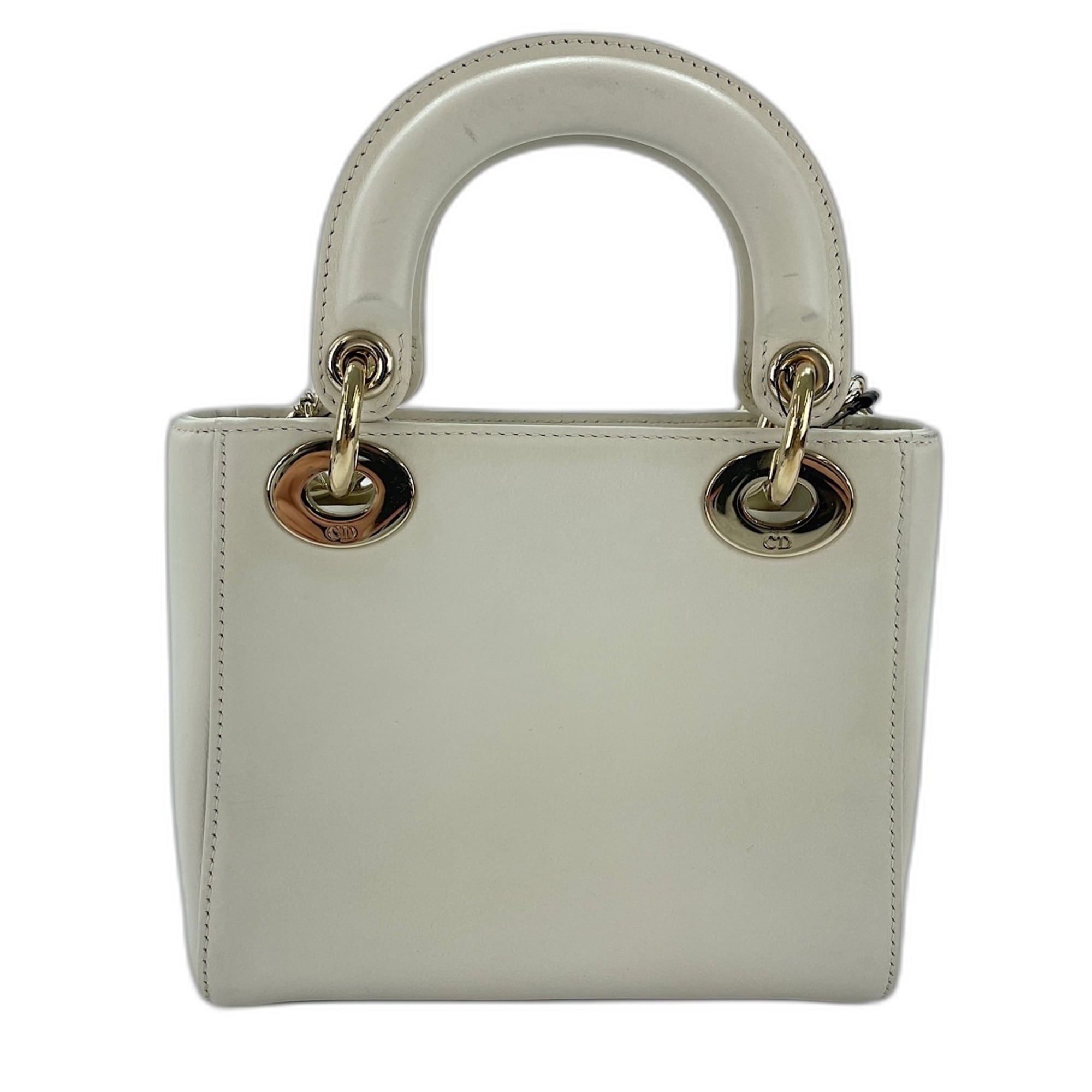 Christian Dior Lady Dior White Handbag Shoulder Bag (Pre-Owned)