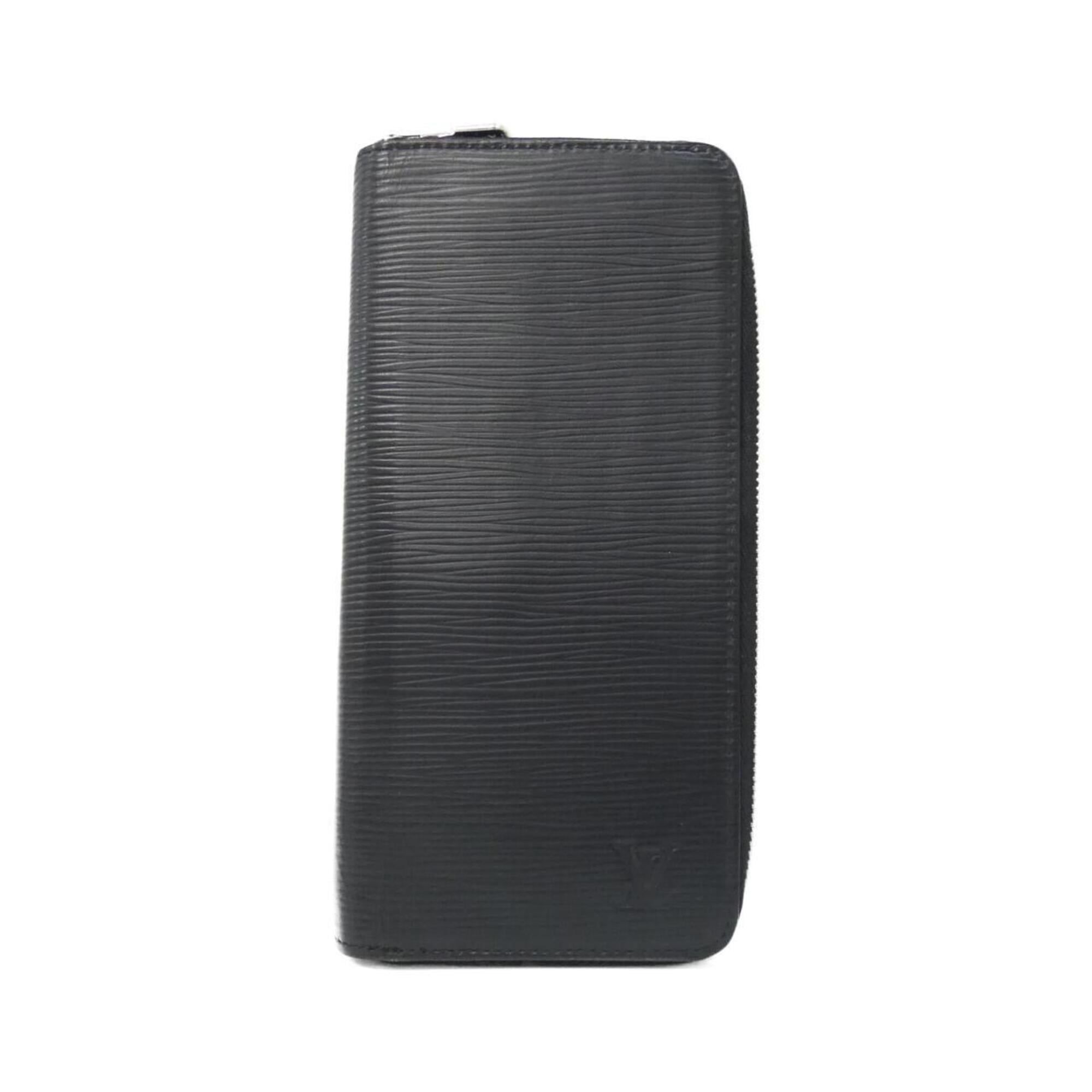 Louis Vuitton Black Leather Long Wallet (Bi-Fold) (Pre-Owned)