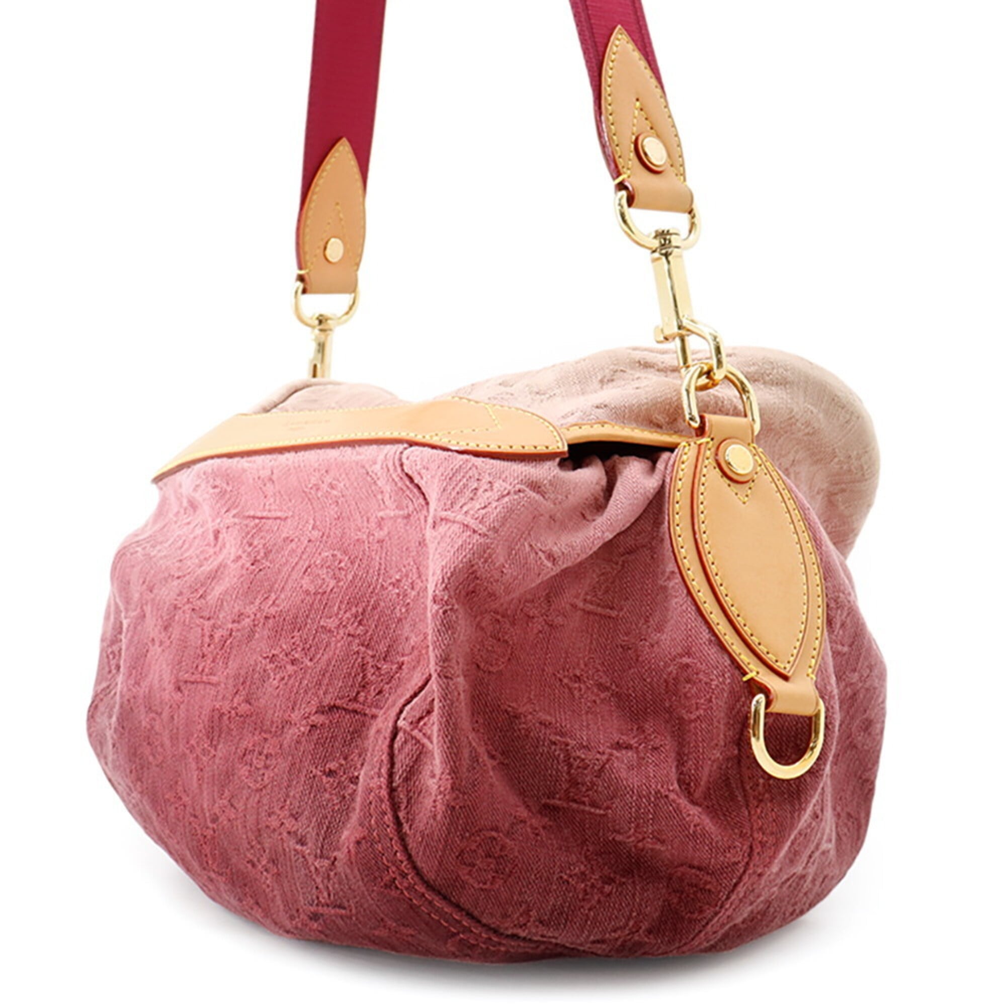 Louis Vuitton Rouge Fauviste Monogram Denim Shoulder Bag (Pre-Owned)