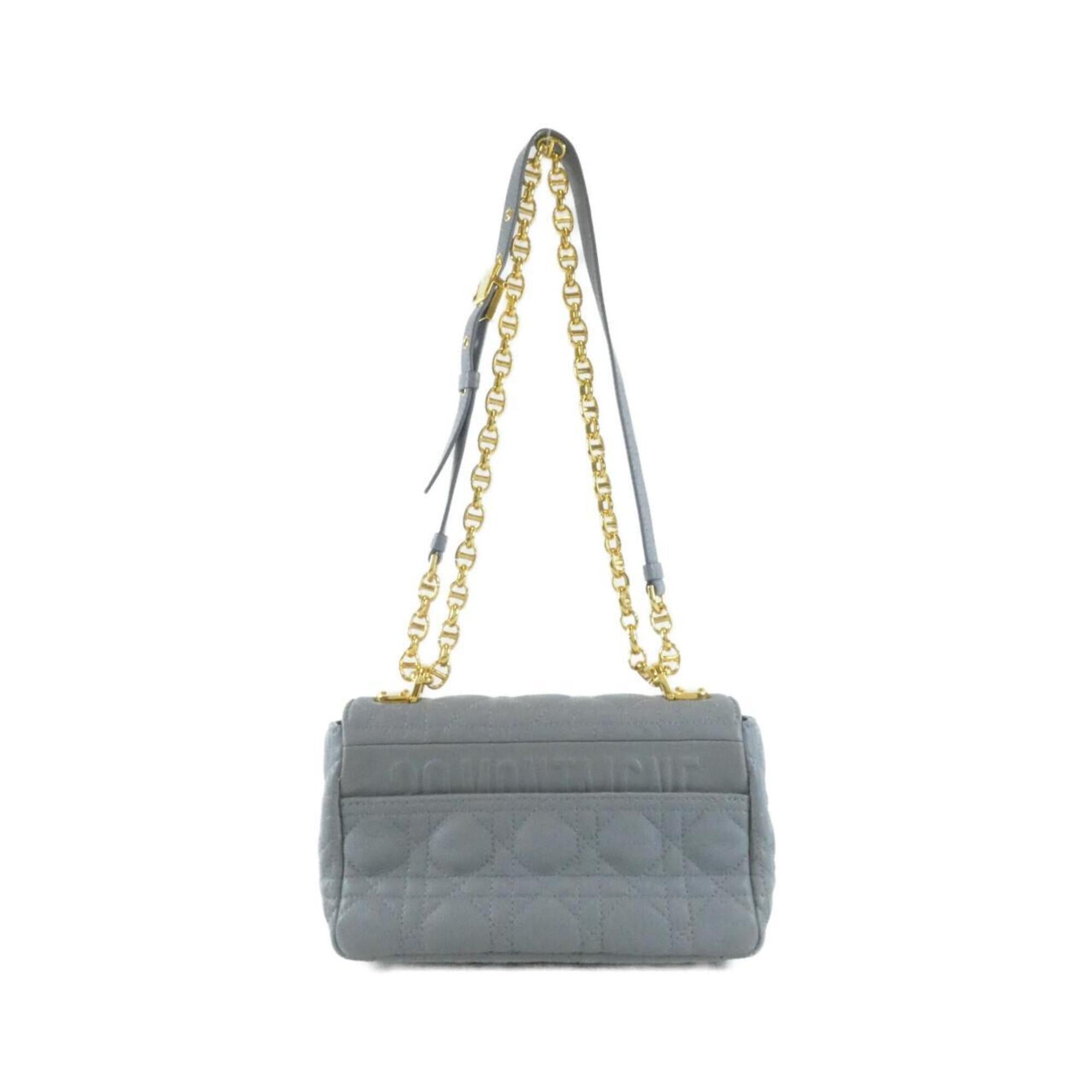 Christian Dior Gray Leather Shoulder Bag (Pre-Owned)