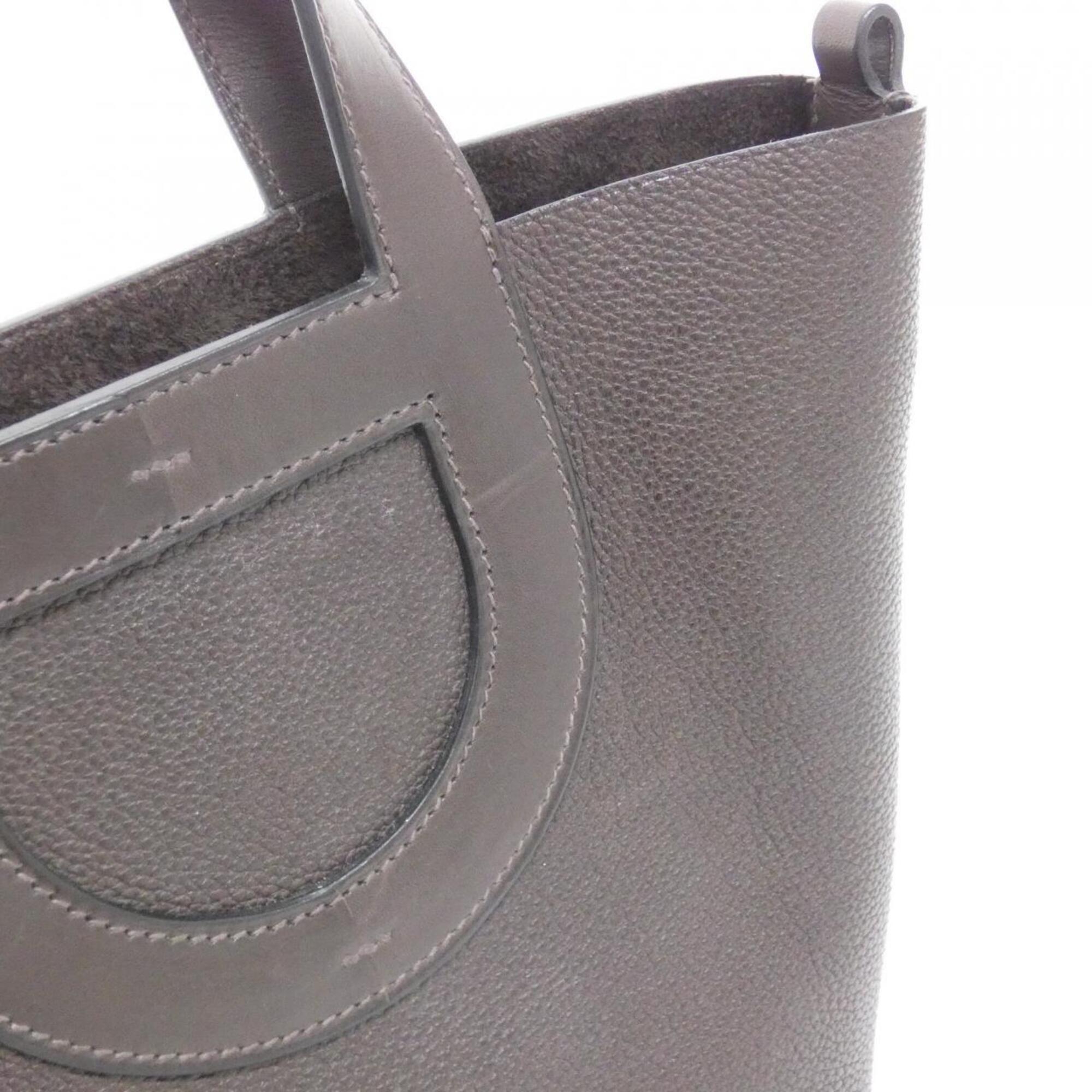 Hermes Ebene Barenia Leather Handbag (Pre-Owned)