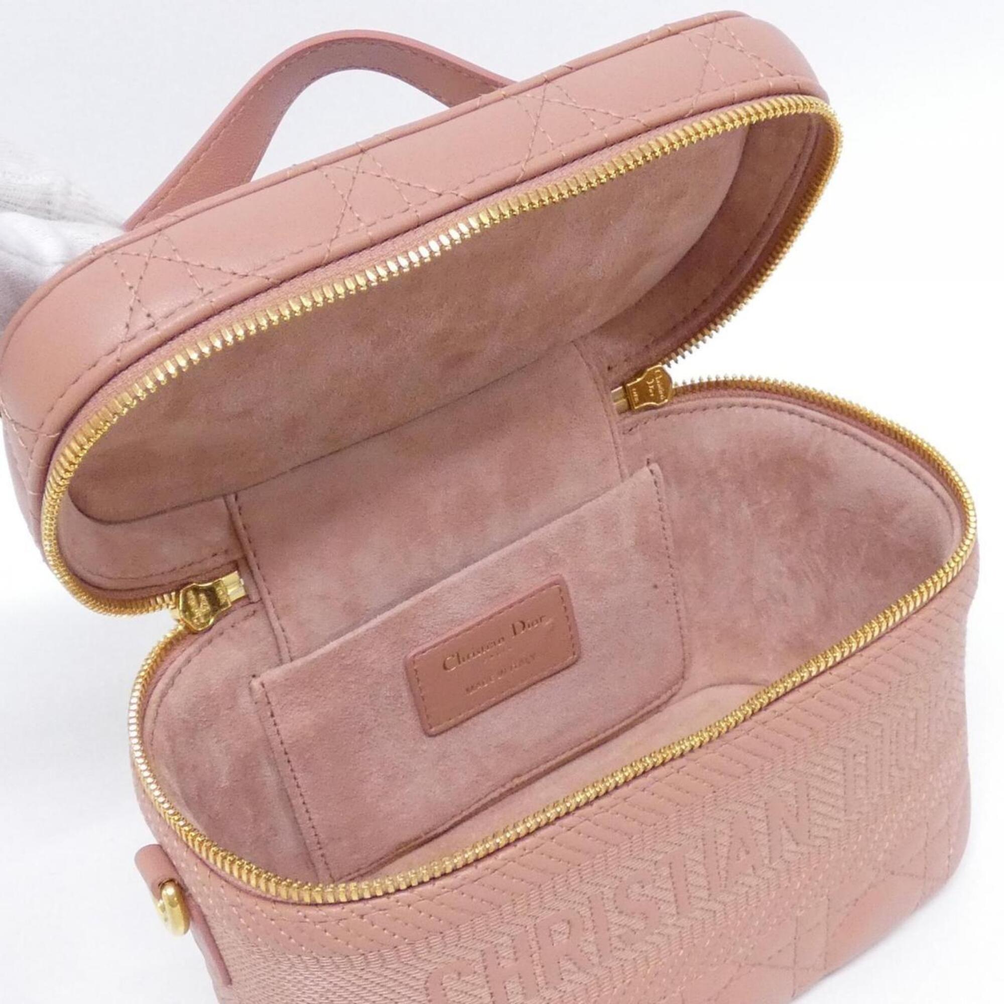 Christian Dior Pink Leather Vanity Bag (Pre-Owned)