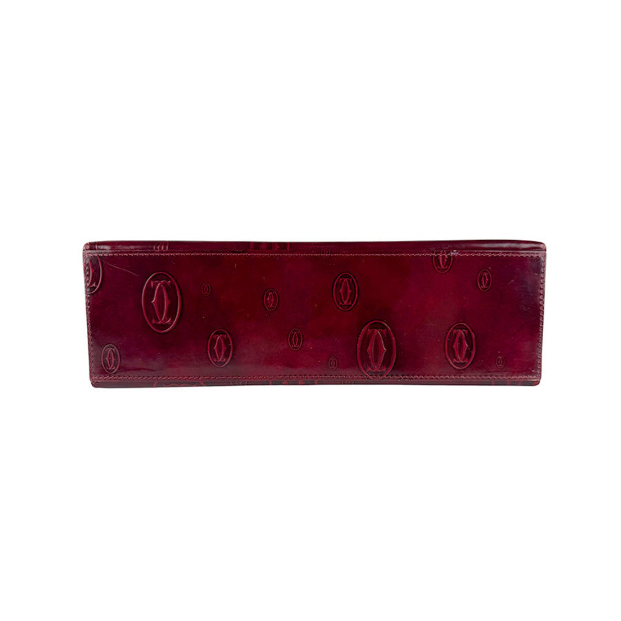 Cartier Bordeaux Leather Handbag (Pre-Owned)