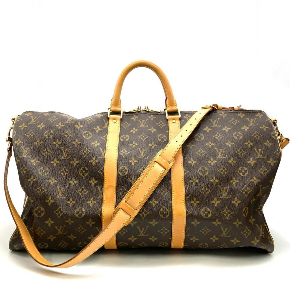 Louis Vuitton Monogram Brown Monogram Leather Boston Bag (Pre-Owned)