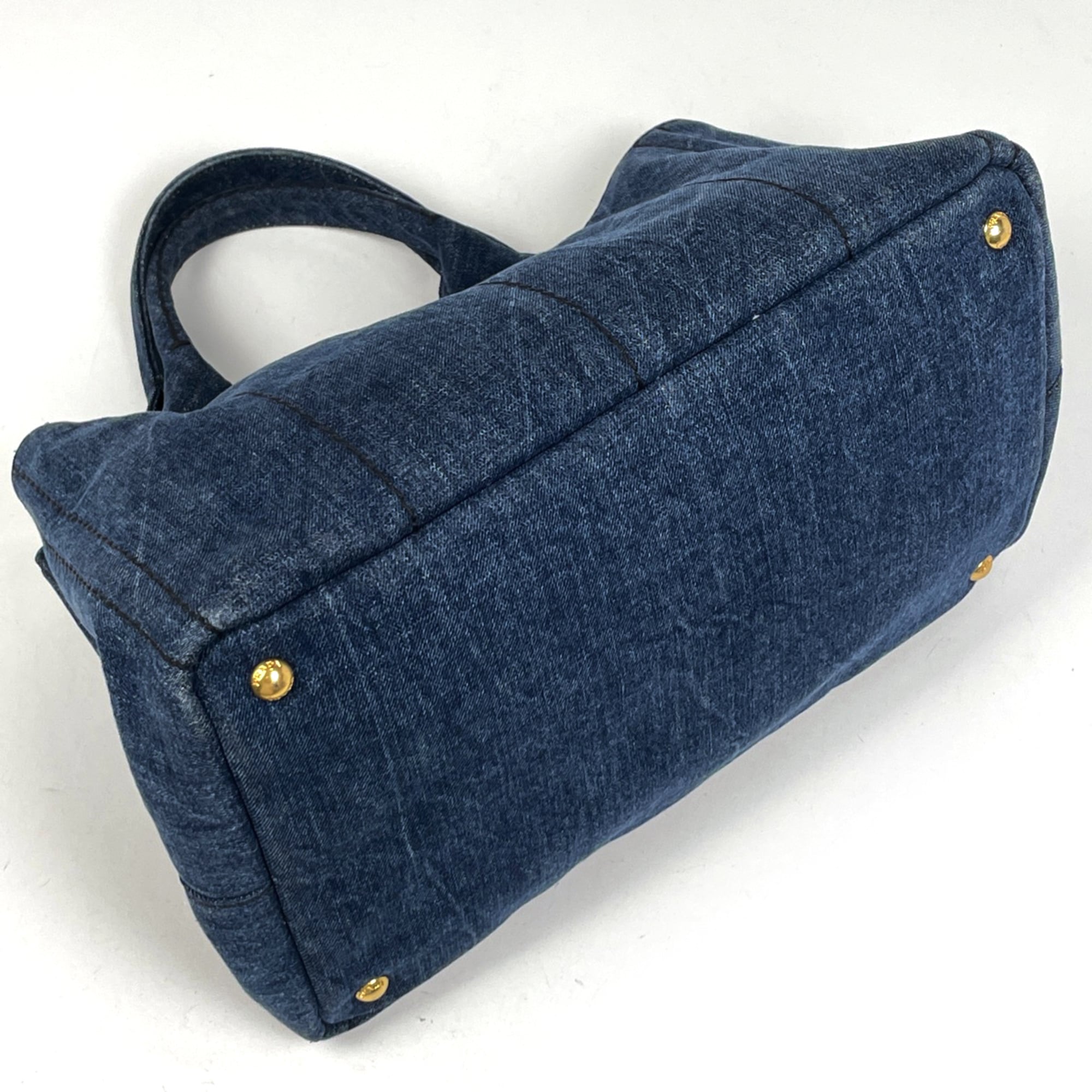 Prada Navy Denim Handbag (Pre-Owned)