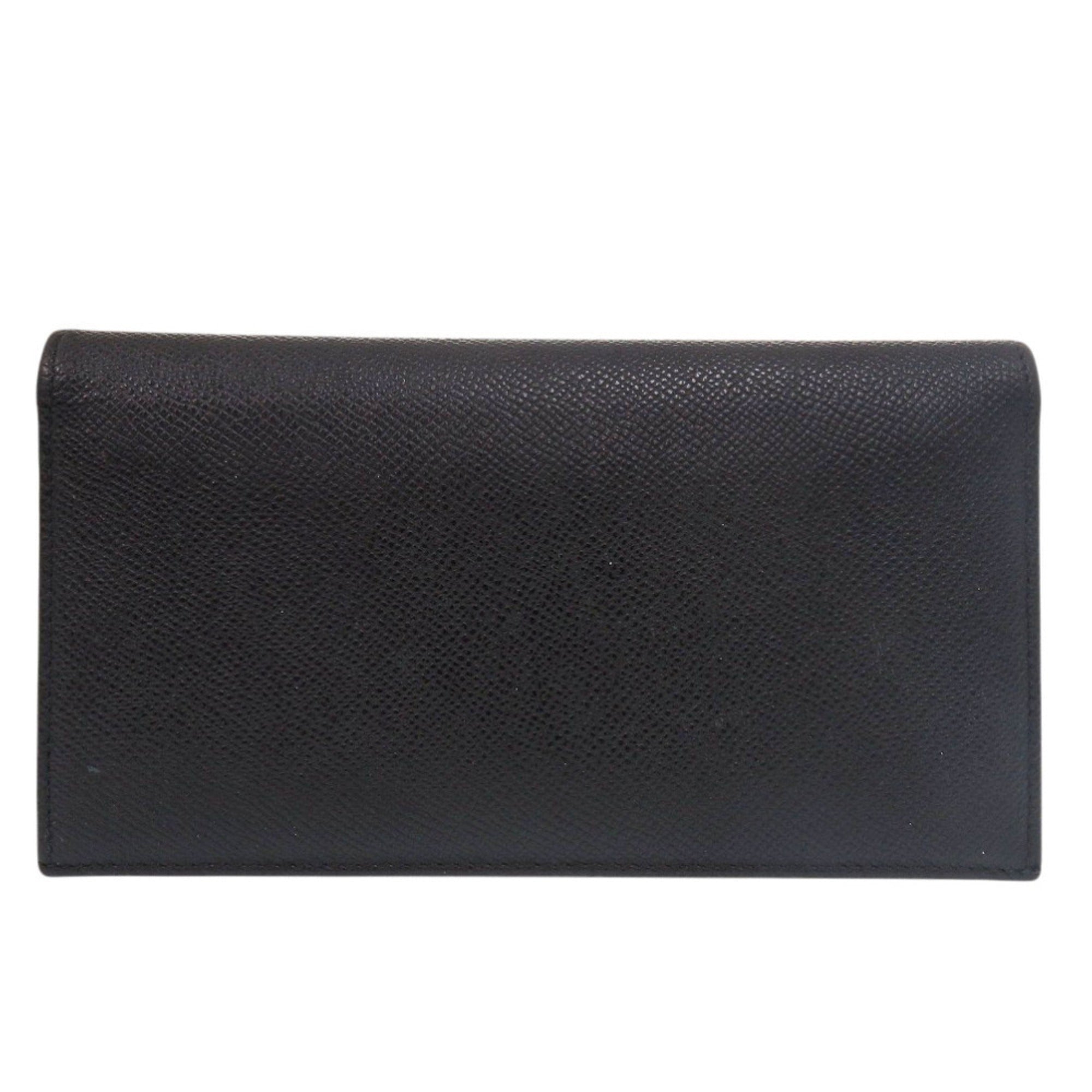 Bvlgari Black Leather Coin Purse/Coin Case (Pre-Owned)