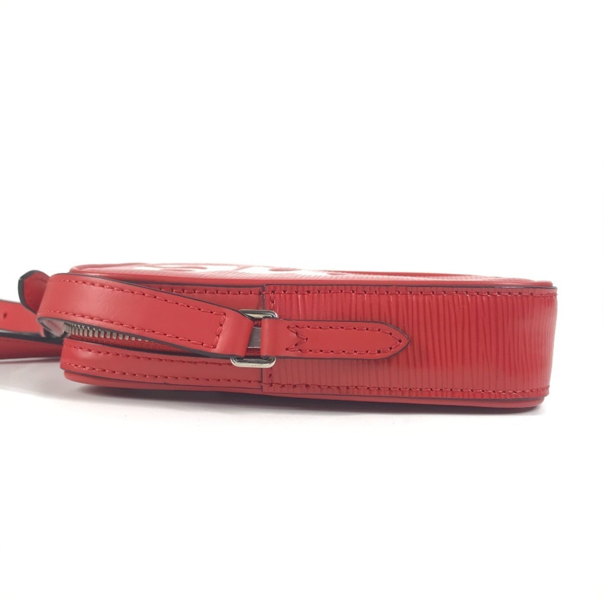 Louis Vuitton Red Color White Epi Leather Pochette Shoulder Bag (Pre-Owned)