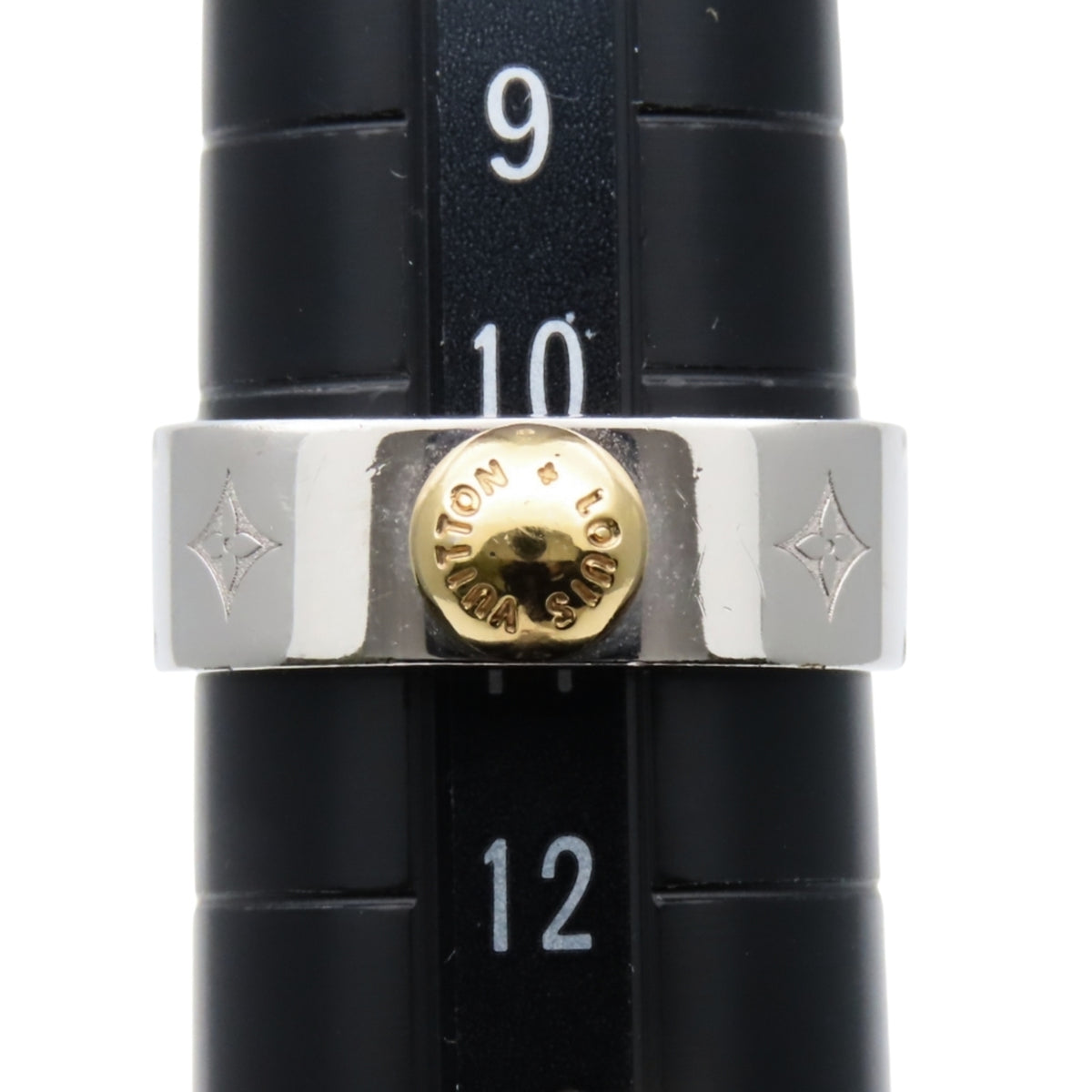 Louis Vuitton Silver Metal Band Ring (Pre-Owned)