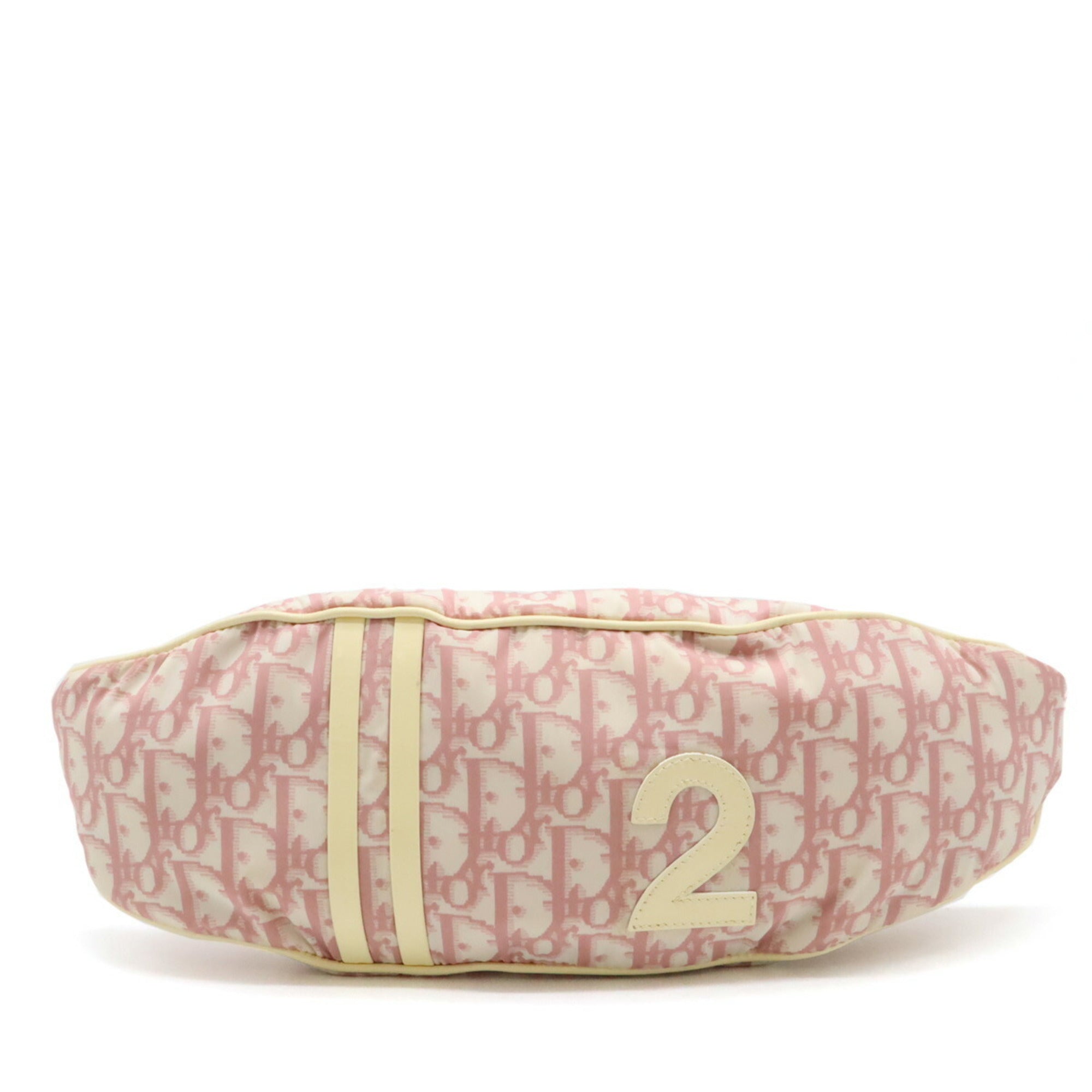 Christian Dior Pink White Nylon Patent Leather Fanny Pack Pouch (Pre-Owned)