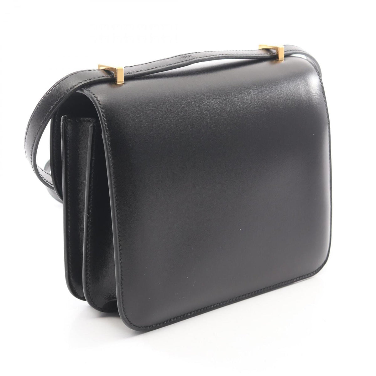 Hermes Constance Black Box Calf Leather Handbag Shoulder Bag (Pre-Owned)