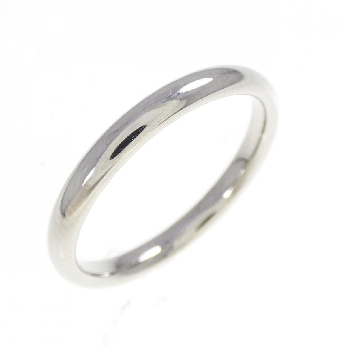 Chanel Platinum Platinum 950 Band Ring (Pre-Owned)