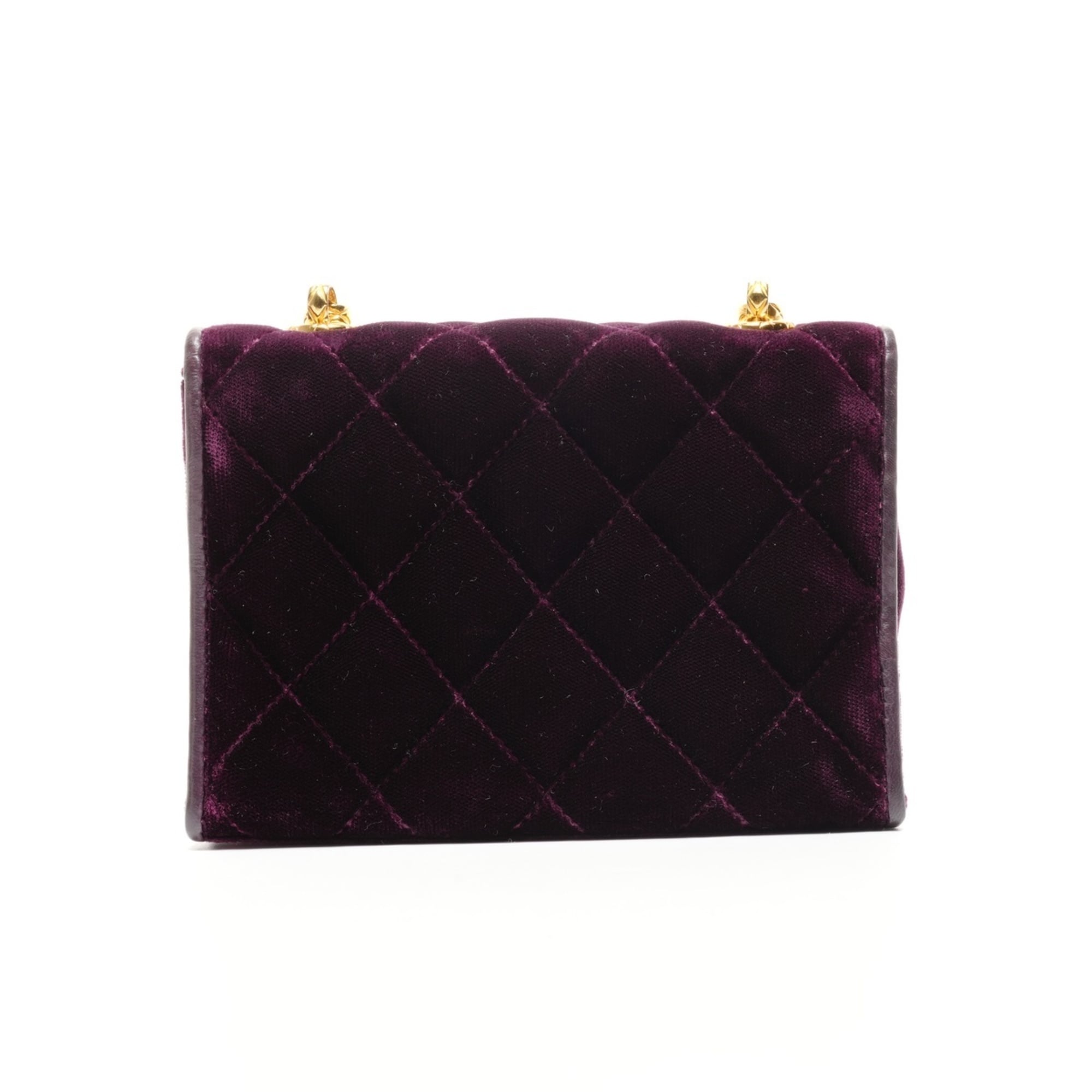 Chanel Camellia Purple Leather Shoulder Bag (Pre-Owned)