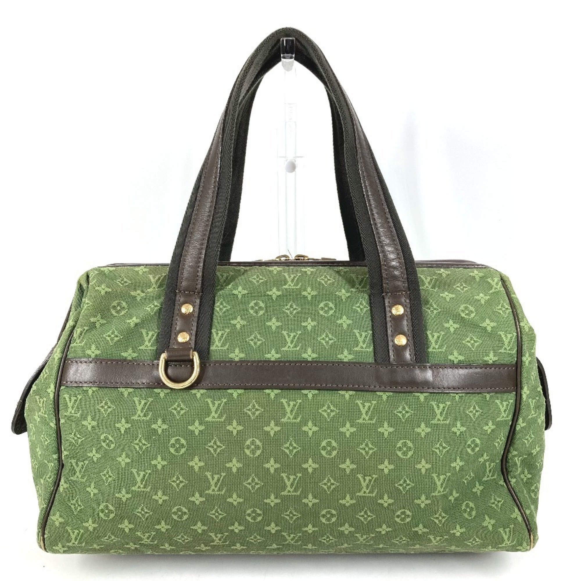 Louis Vuitton Khaki Monogram Mini Canvas Boston Bag Handbag Shoulder Bag (Pre-Owned)