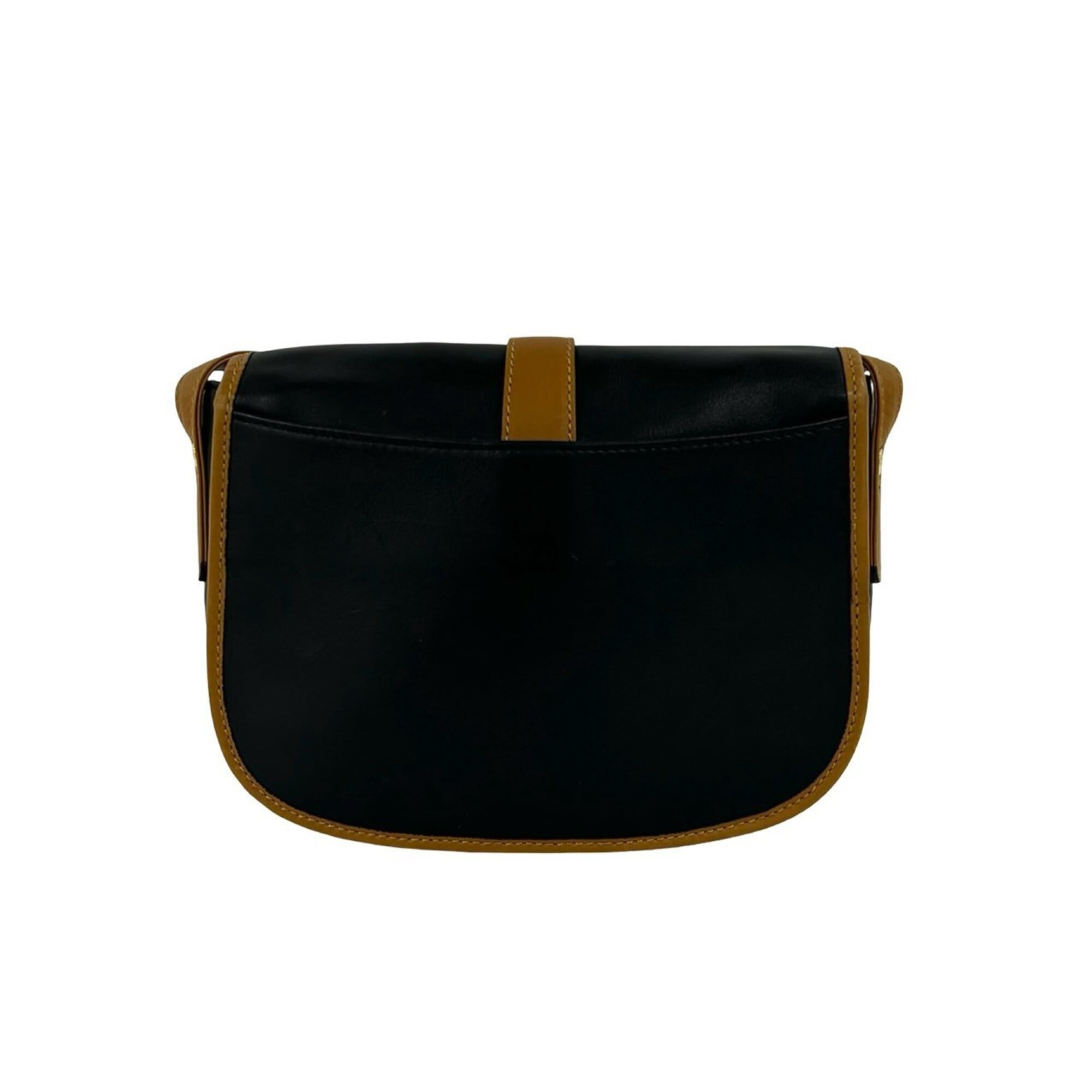 Celine Black Brown Leather Pochette Shoulder Bag (Pre-Owned)