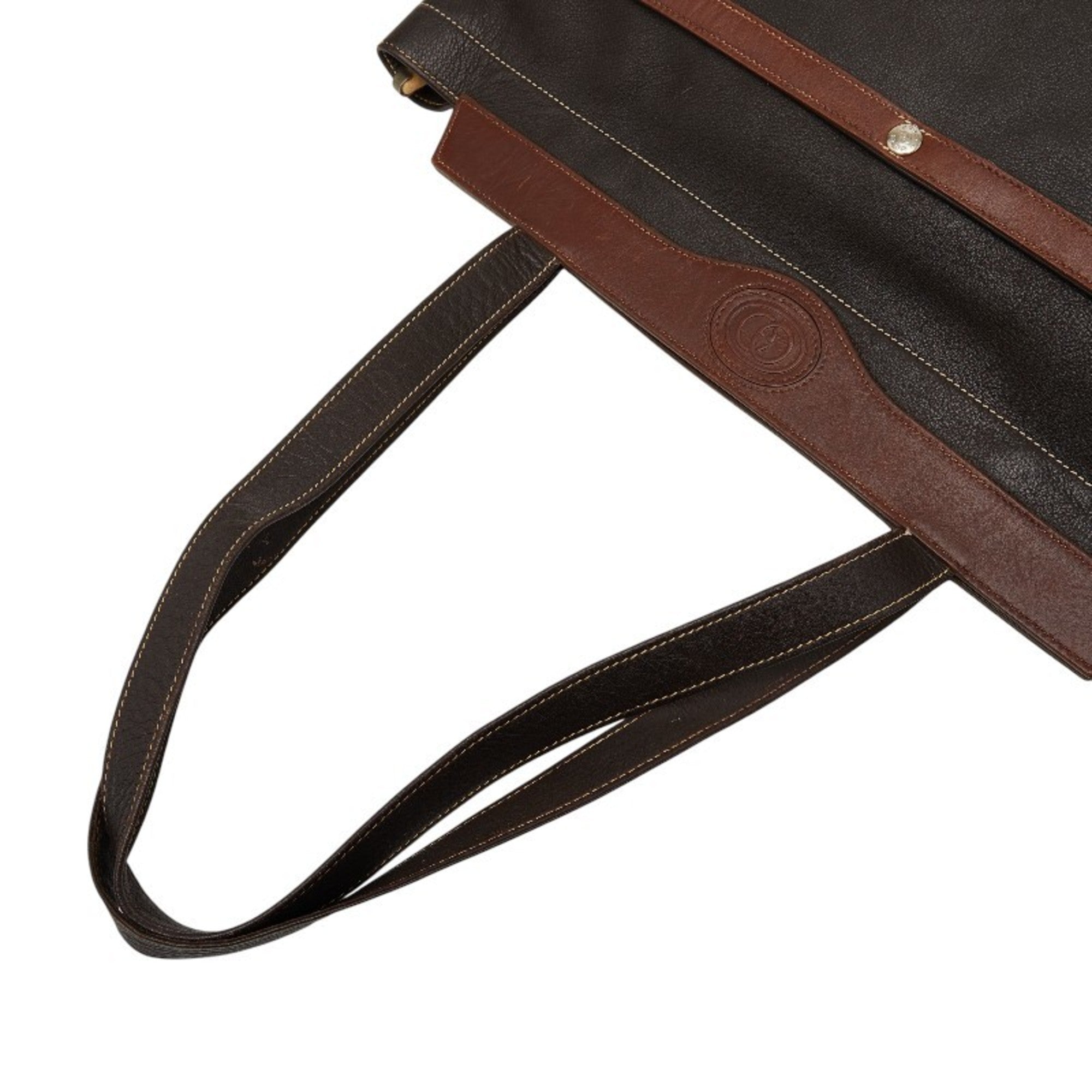 Gucci Brown Leather Shoulder Bag Tote Bag (Pre-Owned)