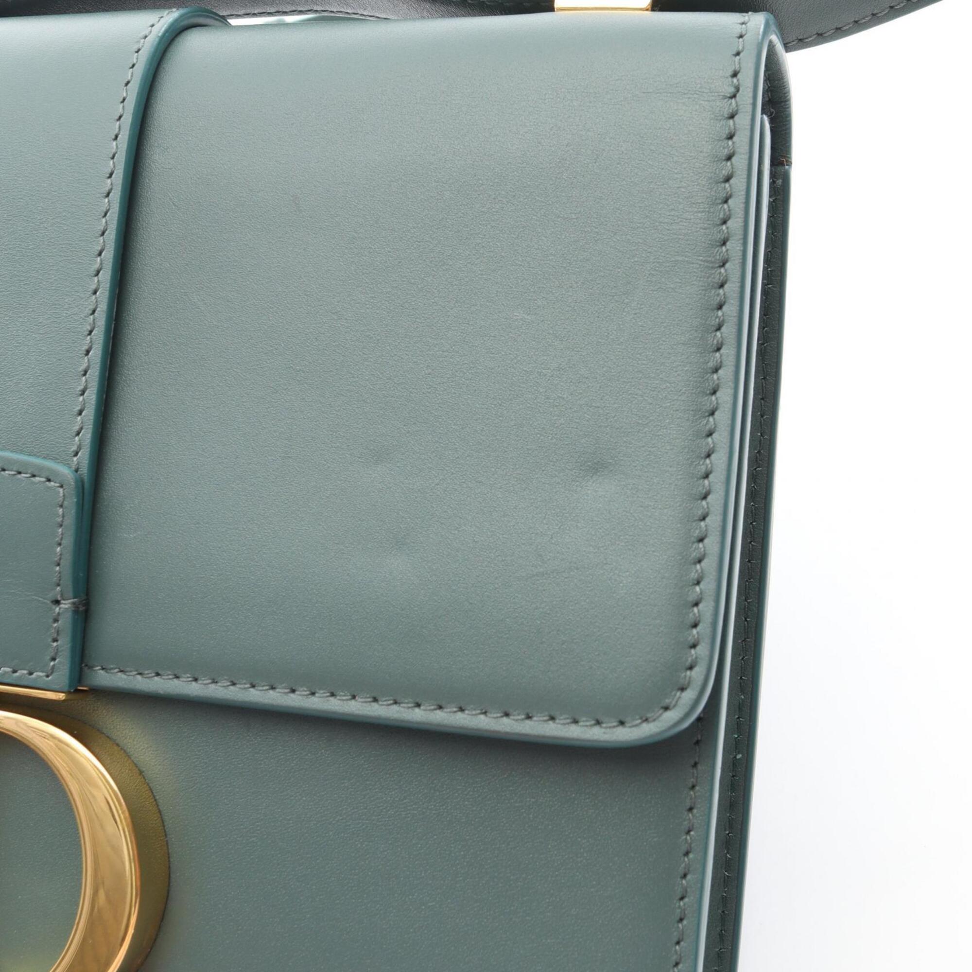 Christian Dior Green Leather Handbag Shoulder Bag (Pre-Owned)
