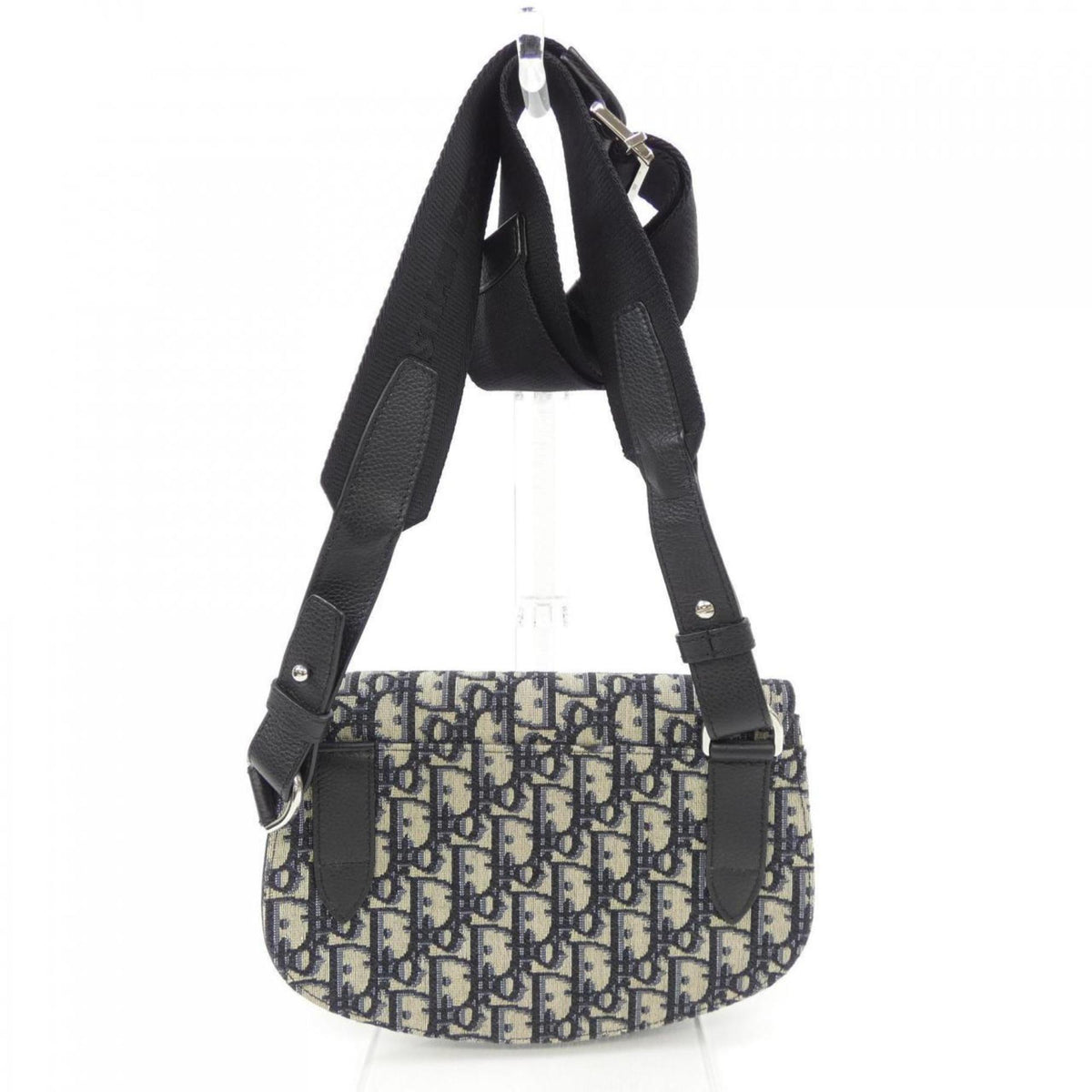 Christian Dior Beige Black Navy Handbag (Pre-Owned)