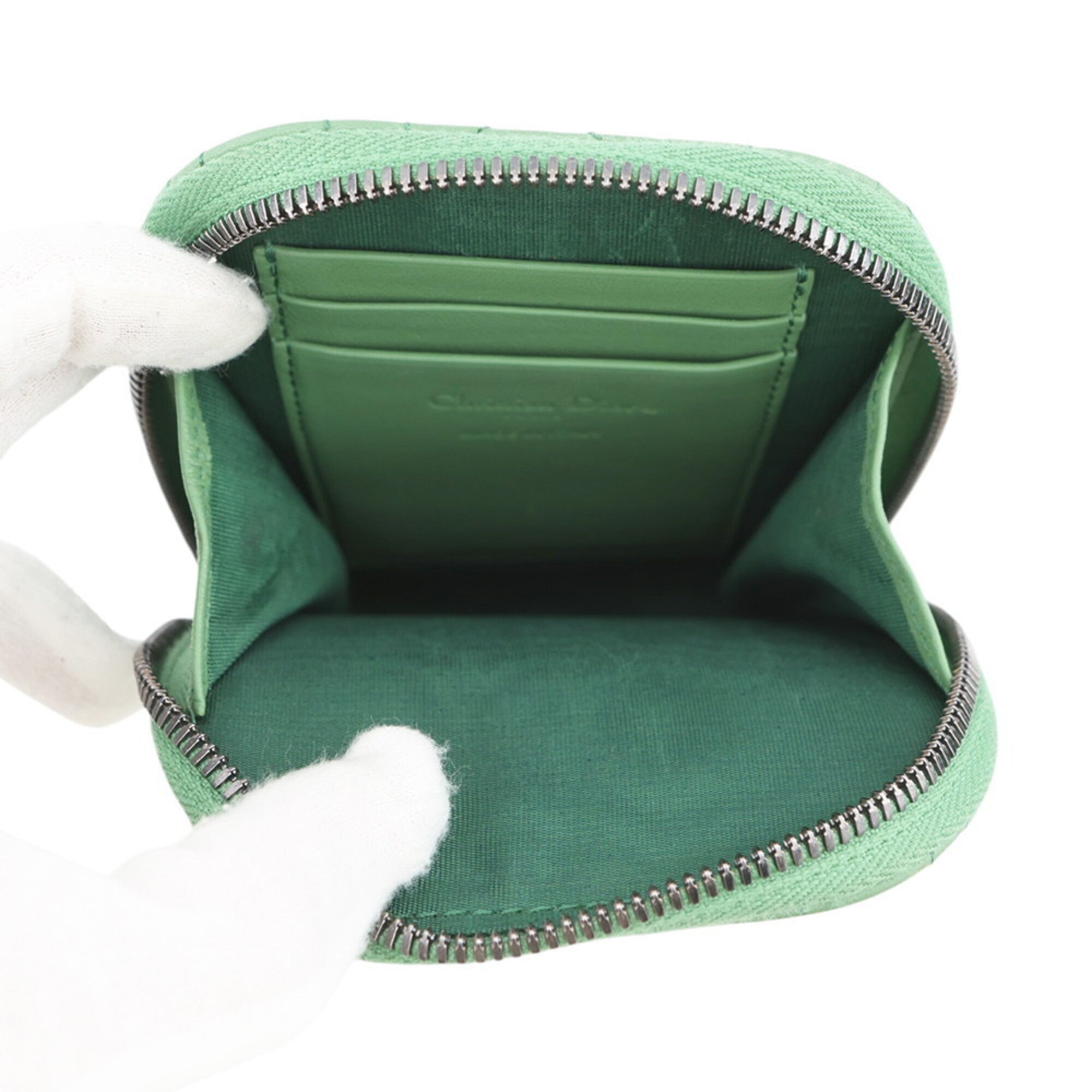 Christian Dior Green Leather Phone Wallet (Pre-Owned)